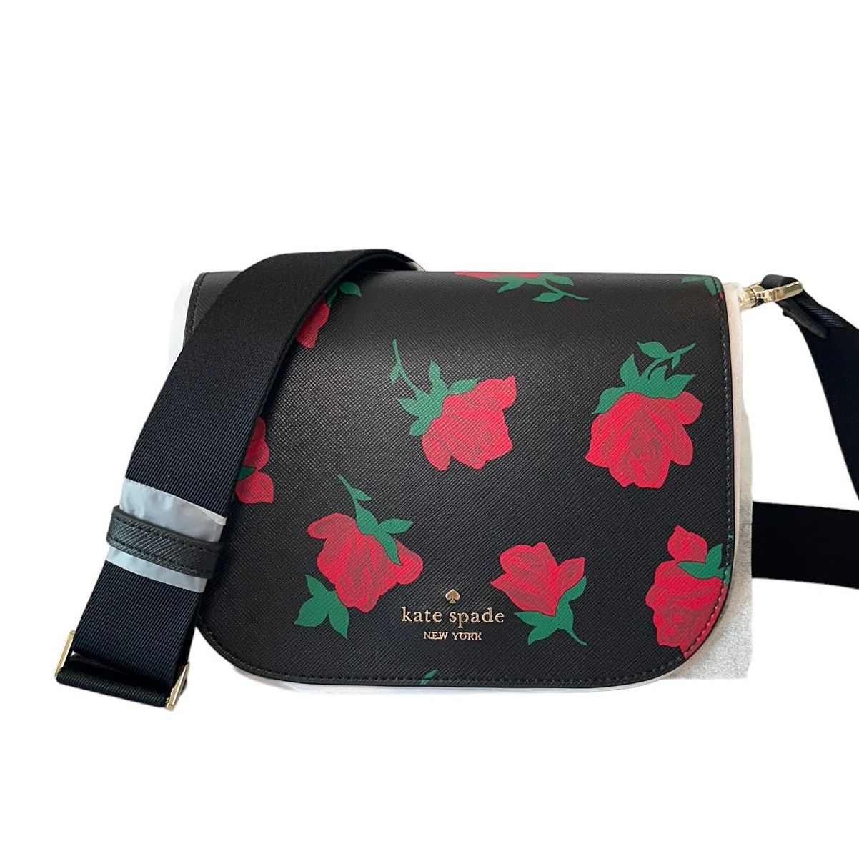 Kate Spade Kate Spade Rose Toss Printed Saddle Crossbody Bag Size ONE SIZE - 2 Thumbnail