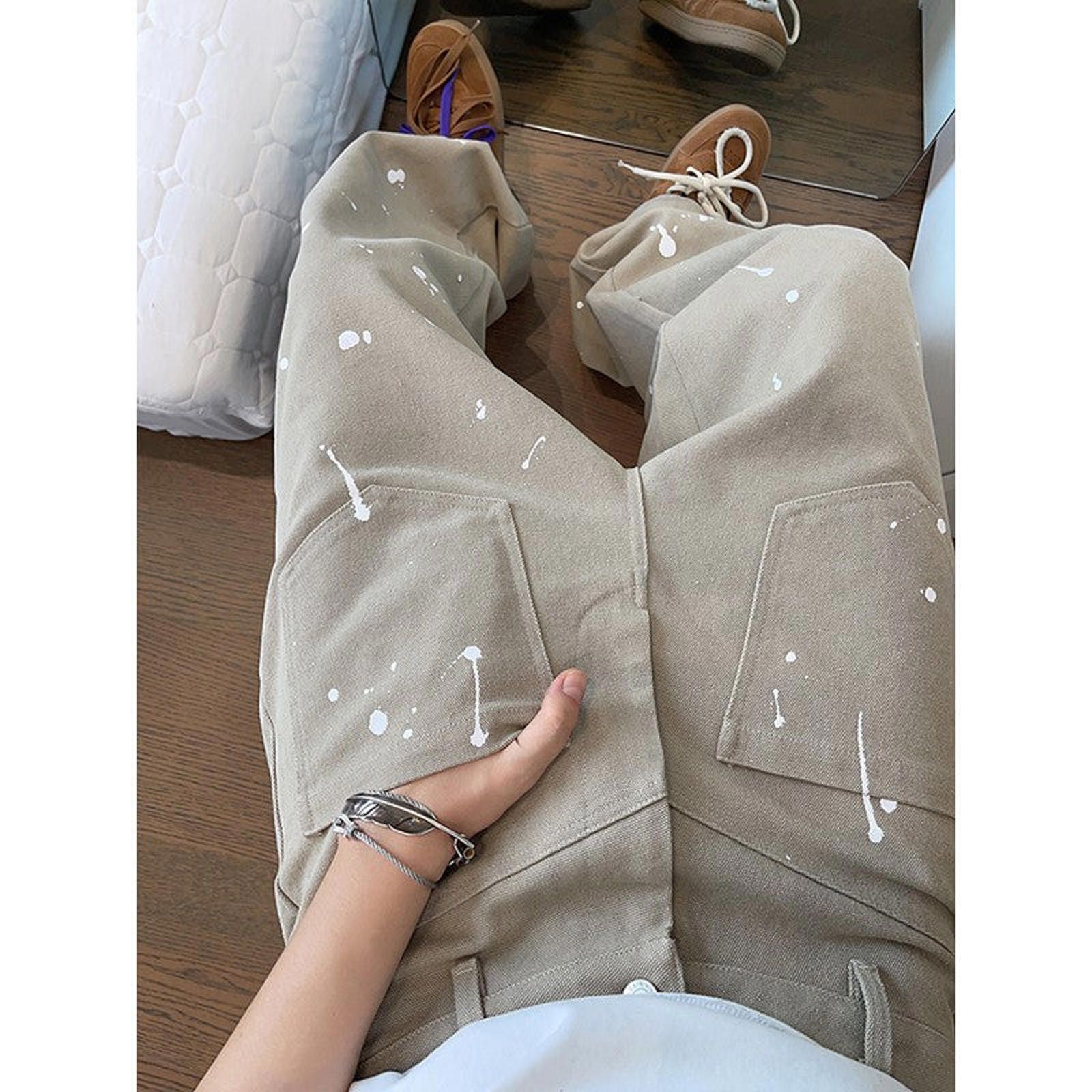 Other Carpenter Reversed Loose Fit Paint Splash Wide Leg Pants Size US 32 / EU 48 - 4 Thumbnail