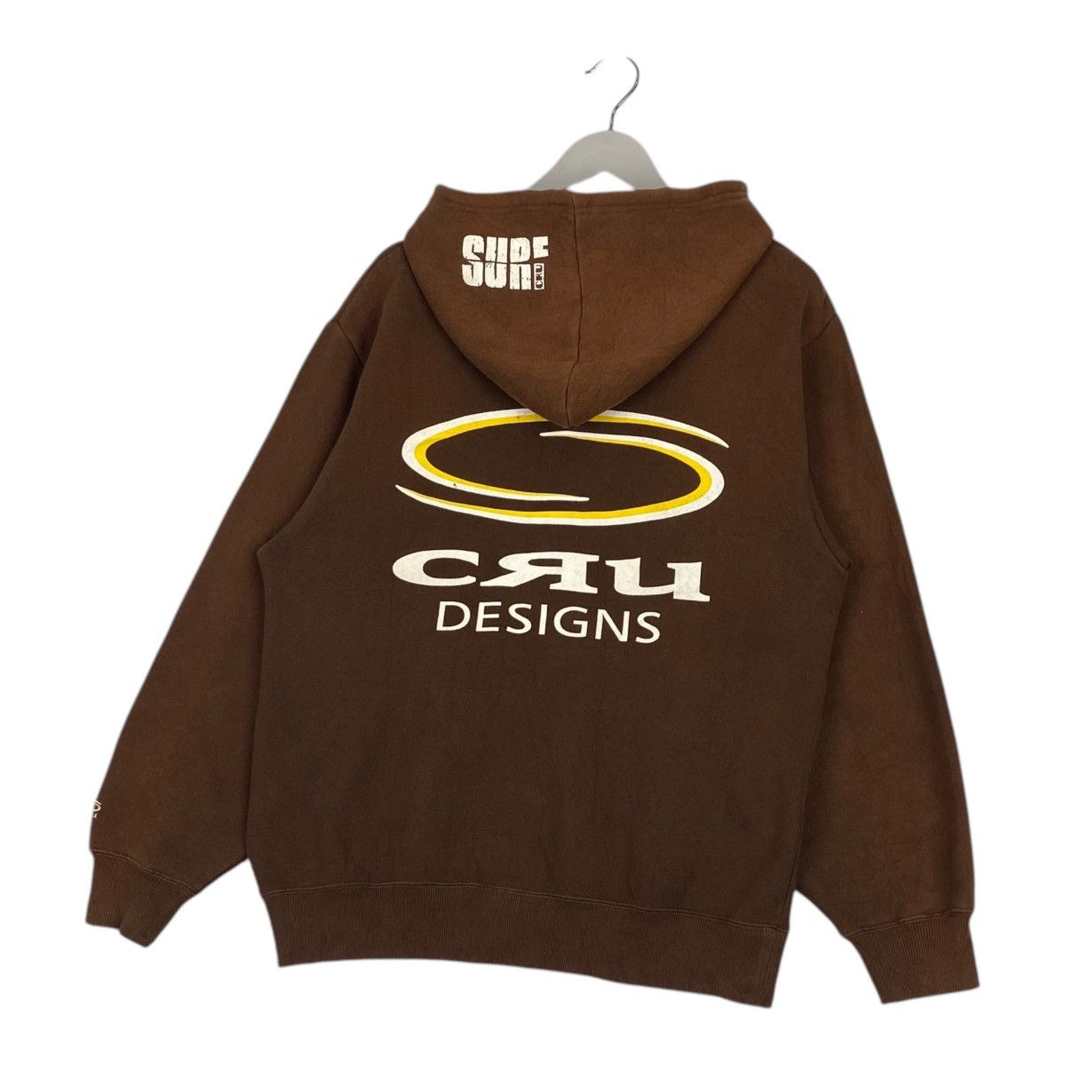Designer × Vintage Vintage Cru Hoodie Sweater Embroidery Brown Size US M / EU 48-50 / 2 - 9 Thumbnail