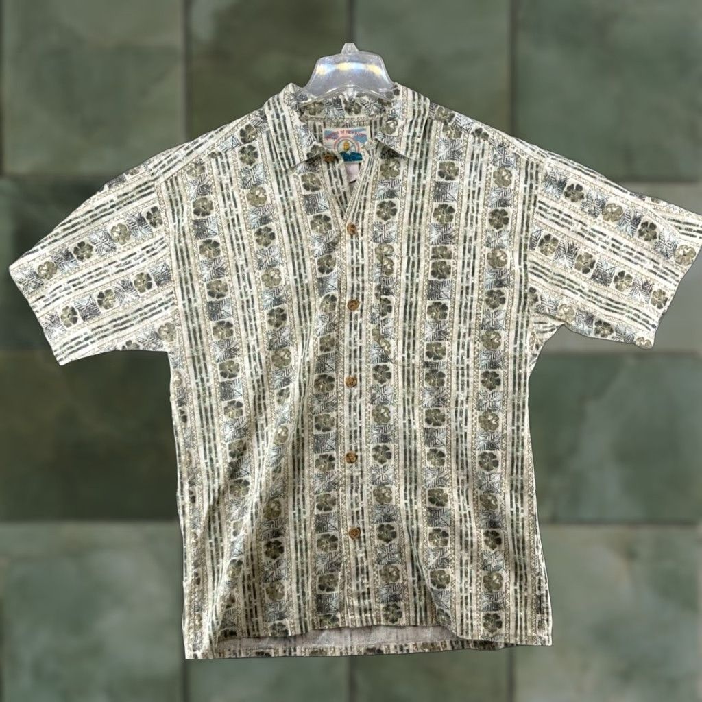 Paradise VINTAGE Paradise of The Pacific Shirt Mens Large Hawiian Floral Made in USA Size US L / EU 52-54 / 3 - 1 Thumbnail