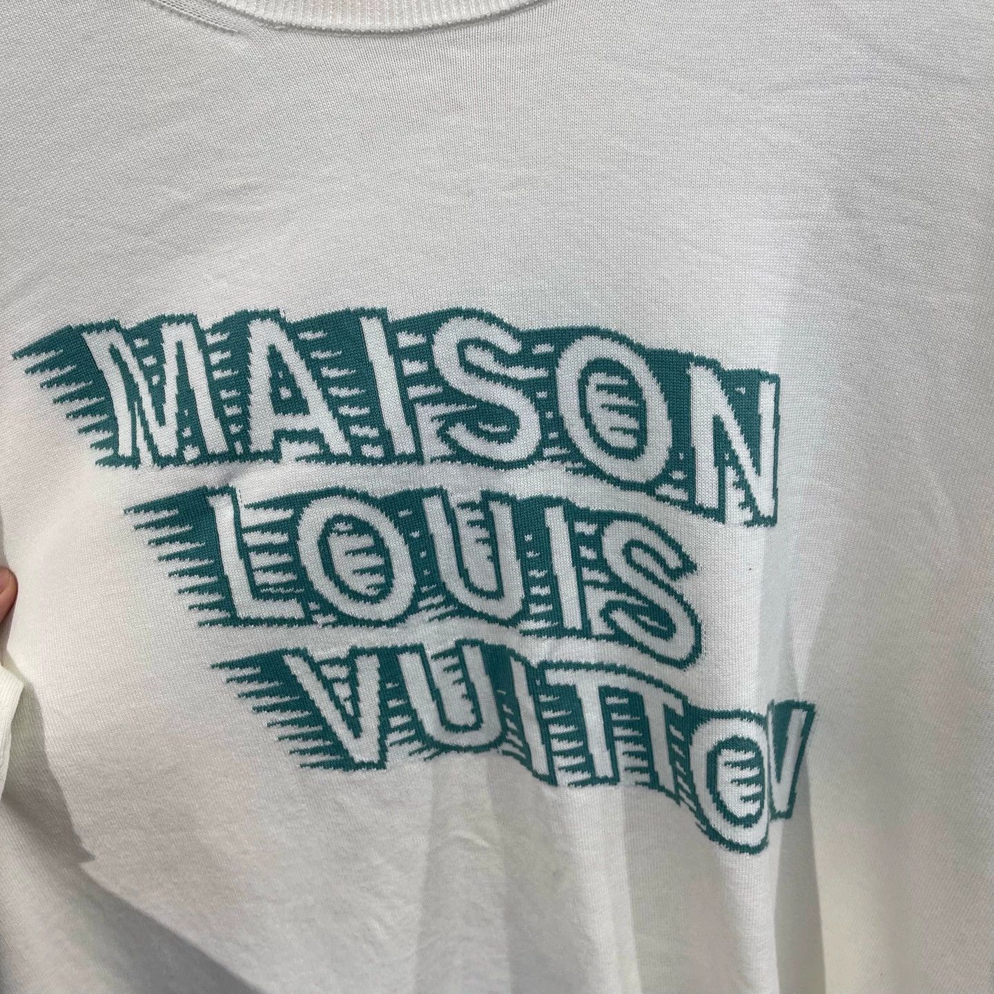 Louis Vuitton Louis Vuitton Blurred Logo Knit Short Sleeve L Size US L / EU 52-54 / 3 - 4 Thumbnail