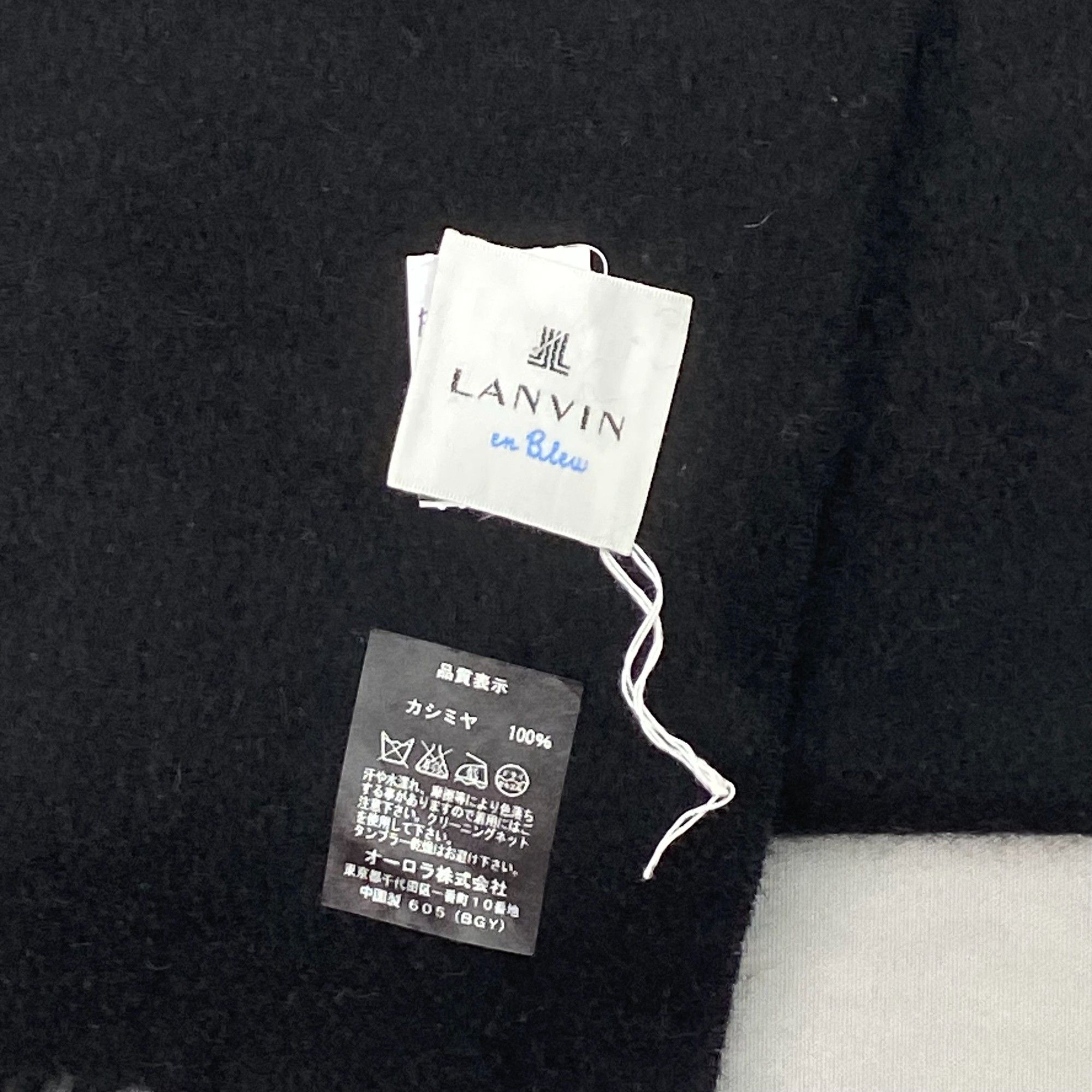 Burberry Vintage Lanvin Scarf Muffler Cashmere Fringe Winter Scarves Size ONE SIZE - 4 Thumbnail