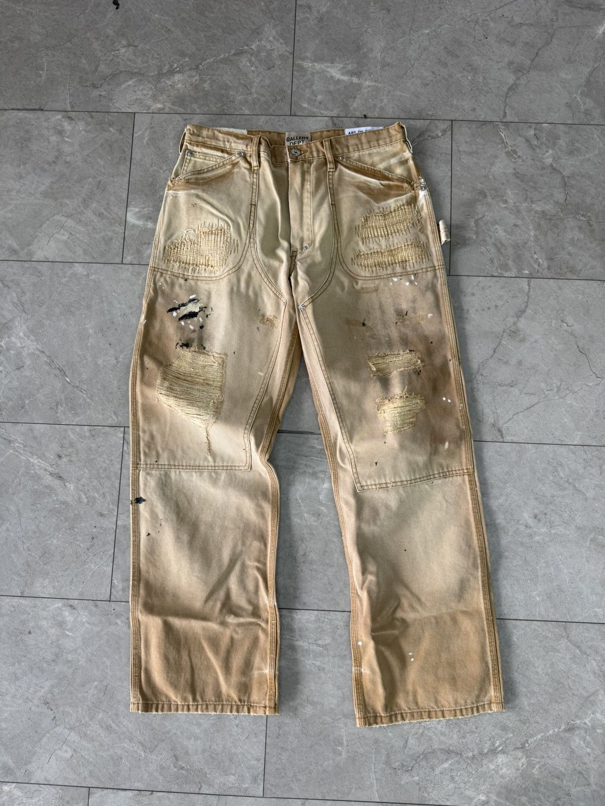 Gallery Dept. Gallery Dept Branko Carpenter Denim Jeans Tan Size US 32 / EU 48 - 1 Thumbnail