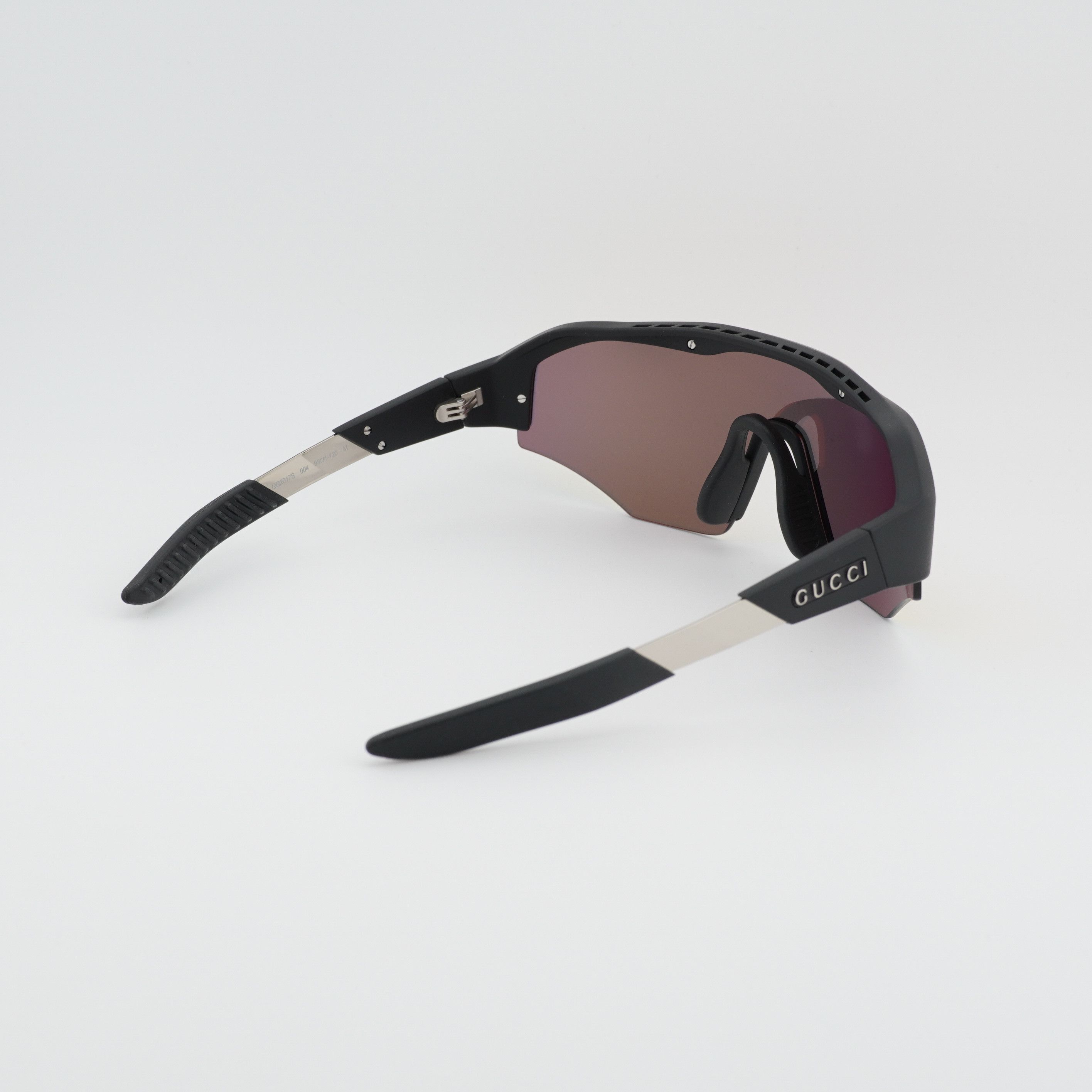 Gucci Gucci GG2017S 004 Sunglasses Black / Orange Shield Frame Size ONE SIZE - 6 Thumbnail
