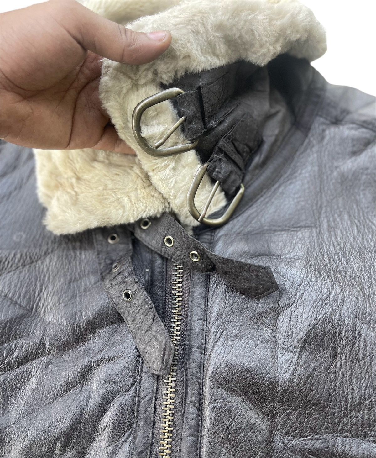 Vintage Acrylic Lining Leather Jacket Size US L / EU 52-54 / 3 - 7 Thumbnail