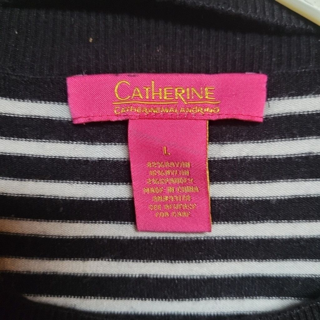 AVA CATHERSIDE Catherine, womens black/white sweater, size L, nwot Size L / US 10 / IT 46 - 4 Thumbnail