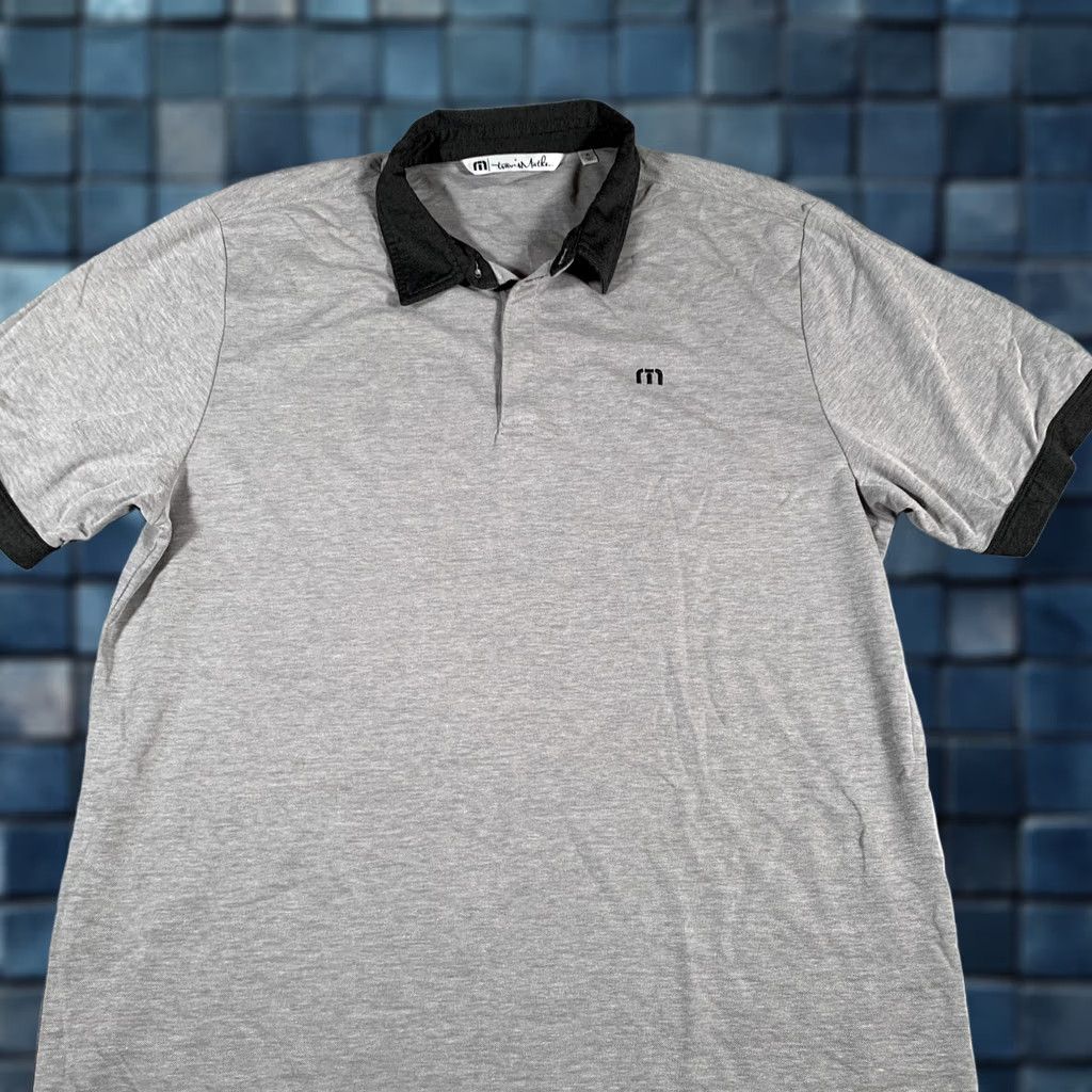 TravisMathew VINTAGE Travis Mathew Polo Shirt Mens XL Gray Pima Cotton Golf Contrast Collar Size US XL / EU 56 / 4 - 1 Thumbnail