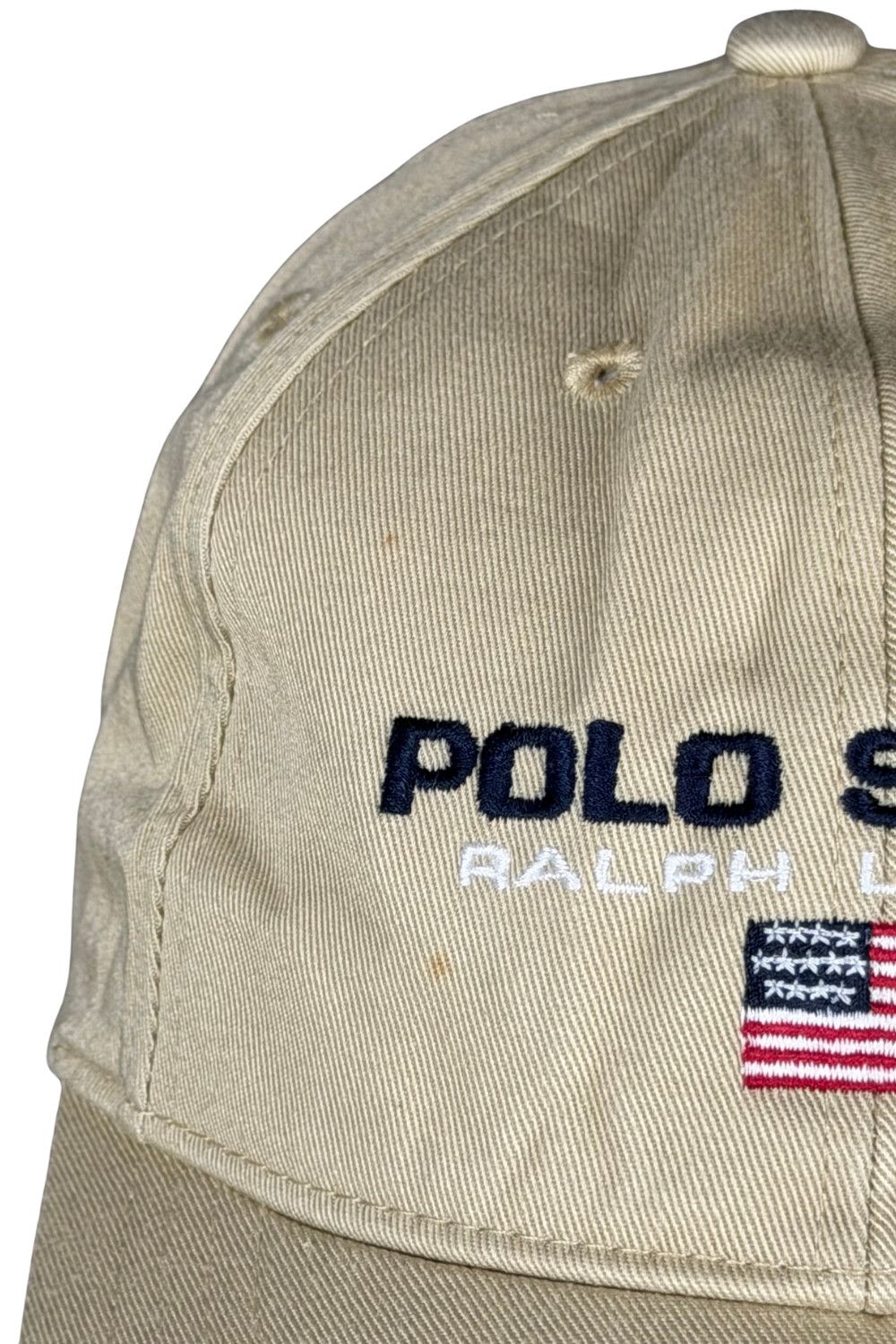 Polo Ralph Lauren Vintage Polo Sport Ralph Lauren USA Flag Cap Khaki Strapback Size ONE SIZE - 9 Thumbnail