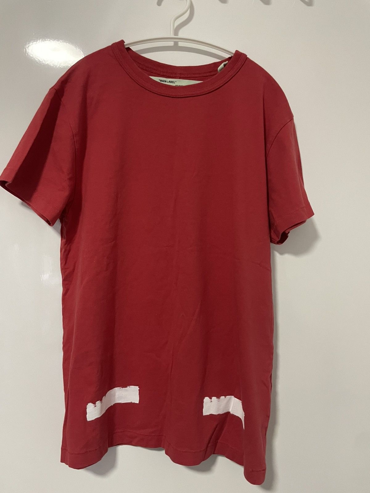 Off-White Gently Used Classic off-white Red Tee Women Size XXS / US 00 / IT 34 - 2 Thumbnail