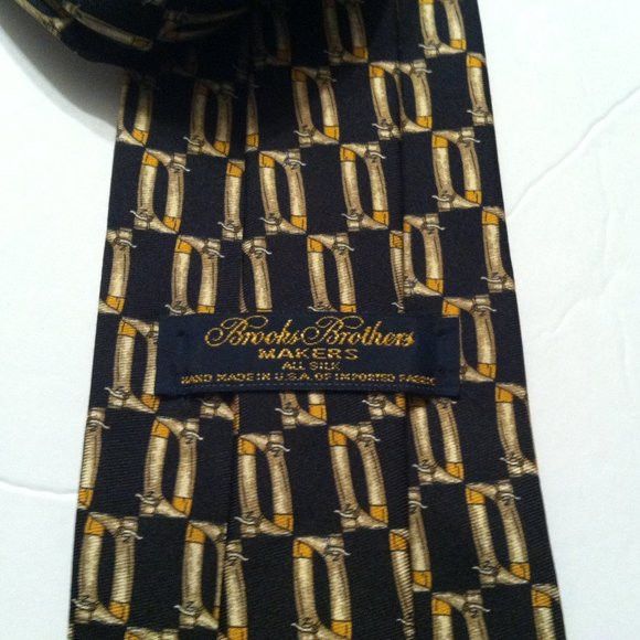 Brooks Brothers BROOKS BROTHERS MENS NEW BLACK 100%SILK TIE WIDTH: 3 3/4" Size ONE SIZE - 4 Thumbnail