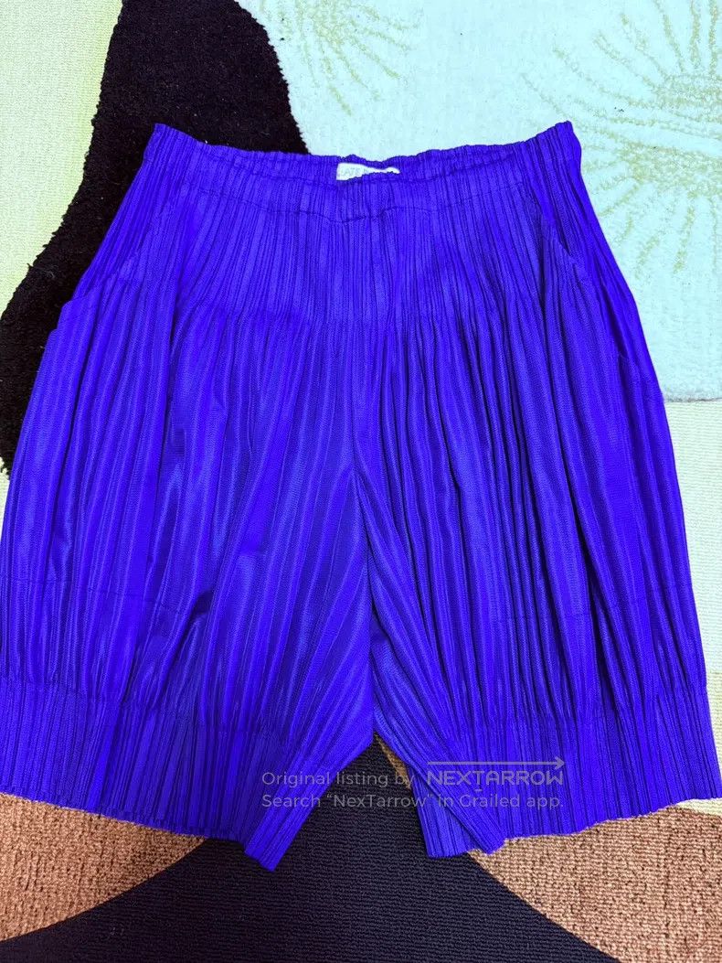 Issey Miyake Issey Miyake size:3 Blue Shorts Size 22" - 2 Thumbnail