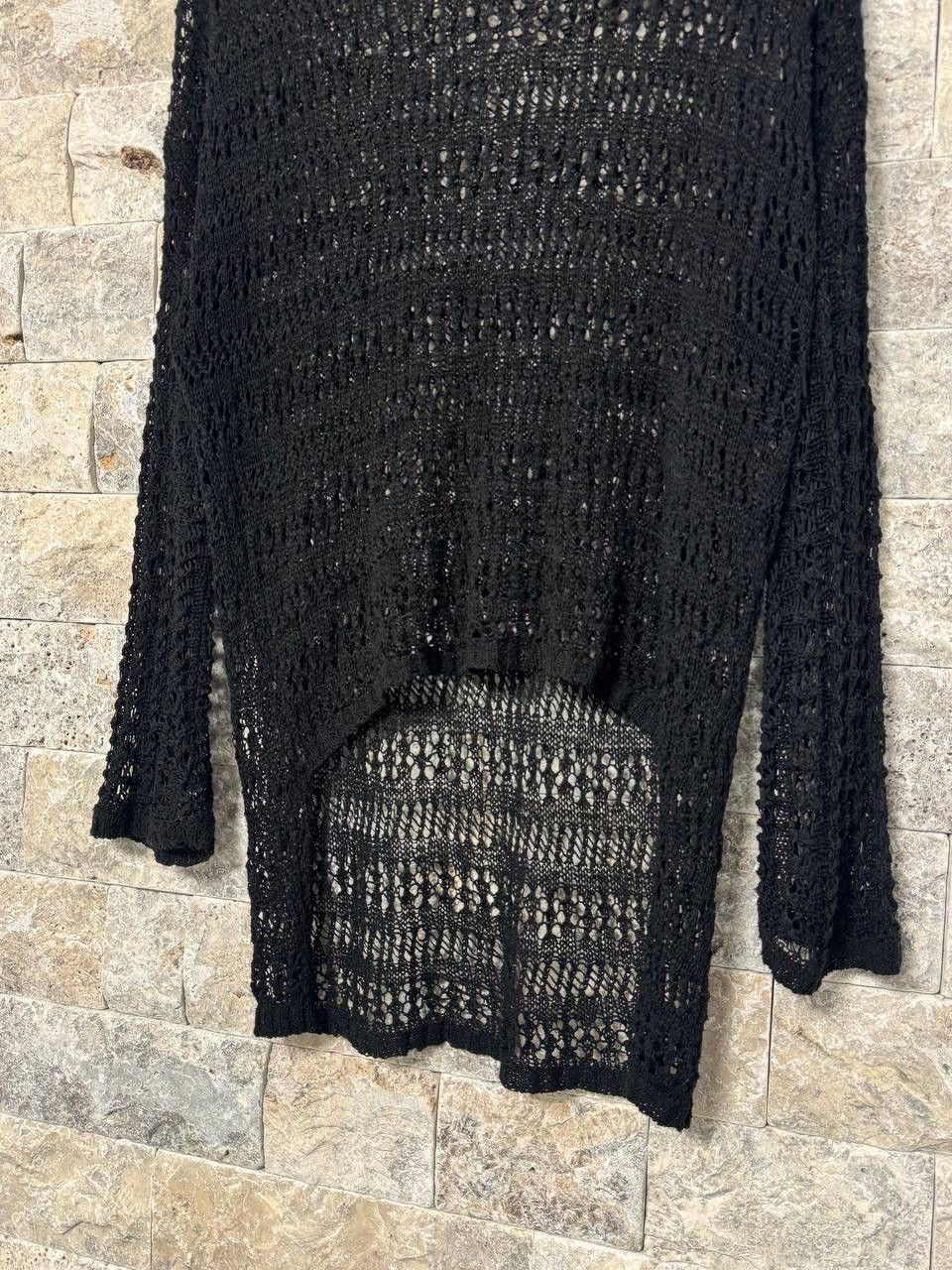 Miss Sixty Miss Sixty Black Knit Mesh Sweater Top Size M / US 6-8 / IT 42-44 - 2 Thumbnail