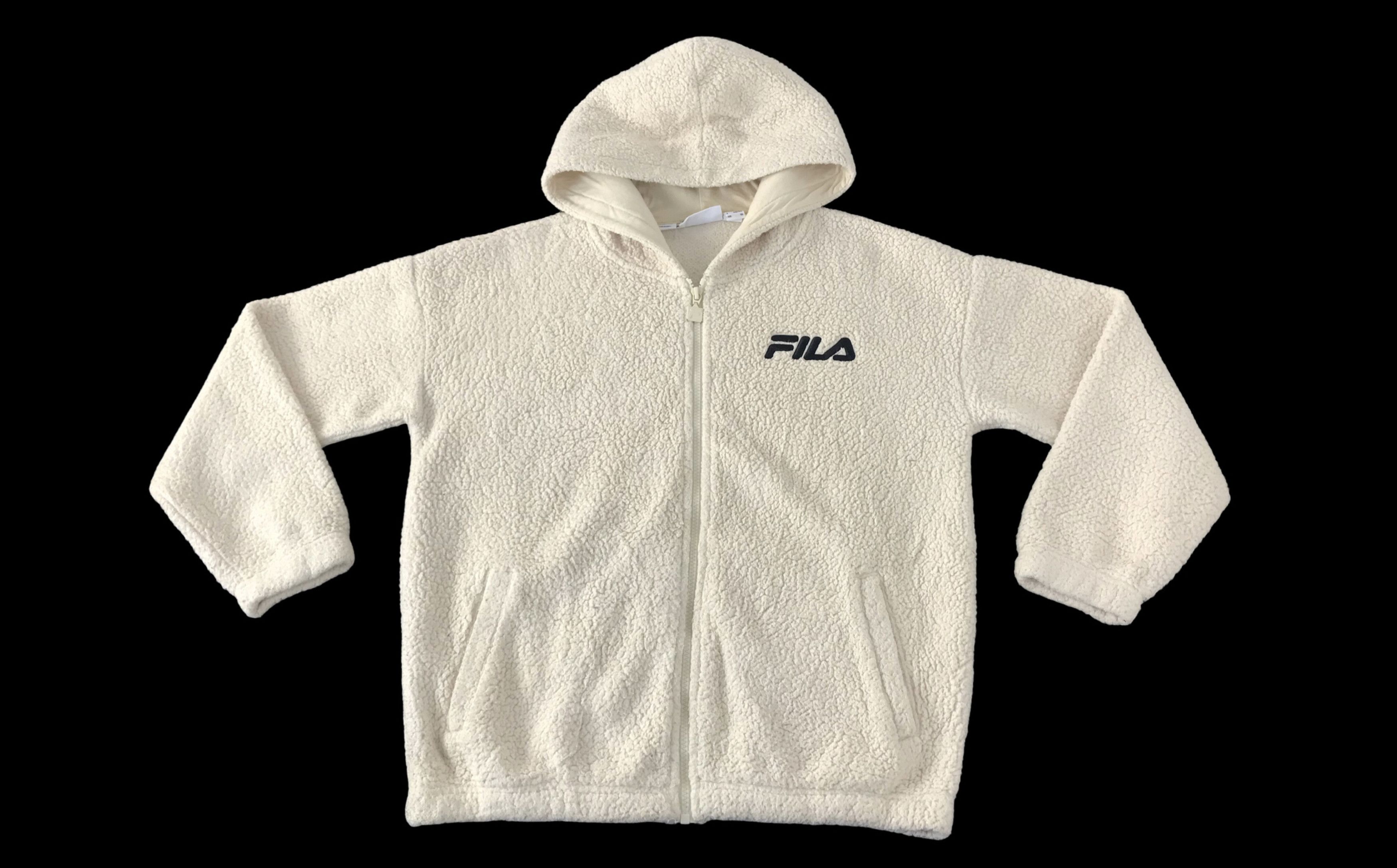 Fila Fila Fleece Hooded Sherpa Zipper Jacket Size M / US 6-8 / IT 42-44 - 1 Thumbnail