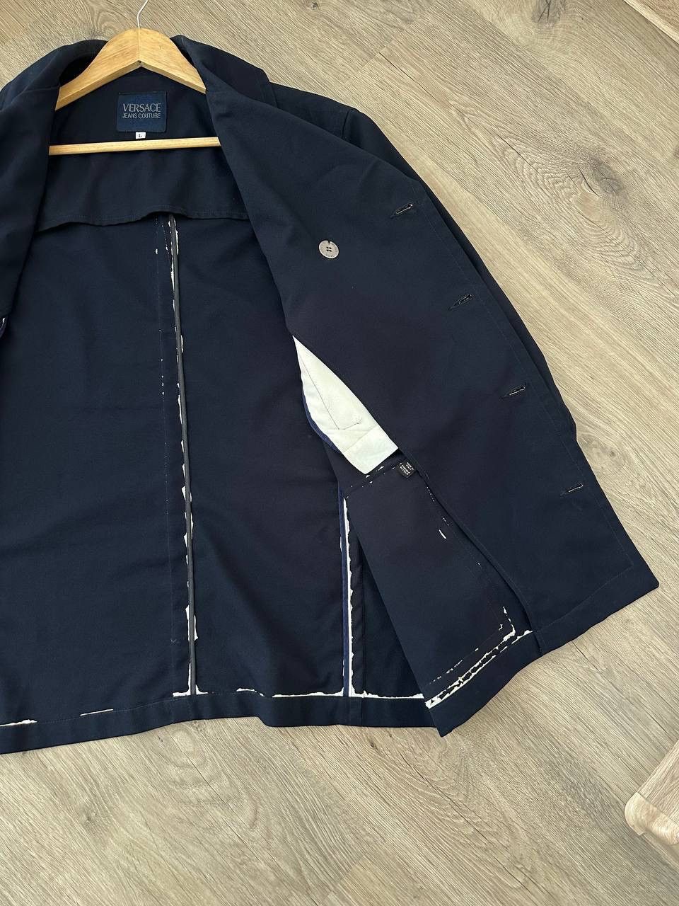 Versace Jeans Couture × Vintage Vintage Versace Jeans Couture Coats Boton Blue Jacket Size L / US 10 / IT 46 - 12 Thumbnail