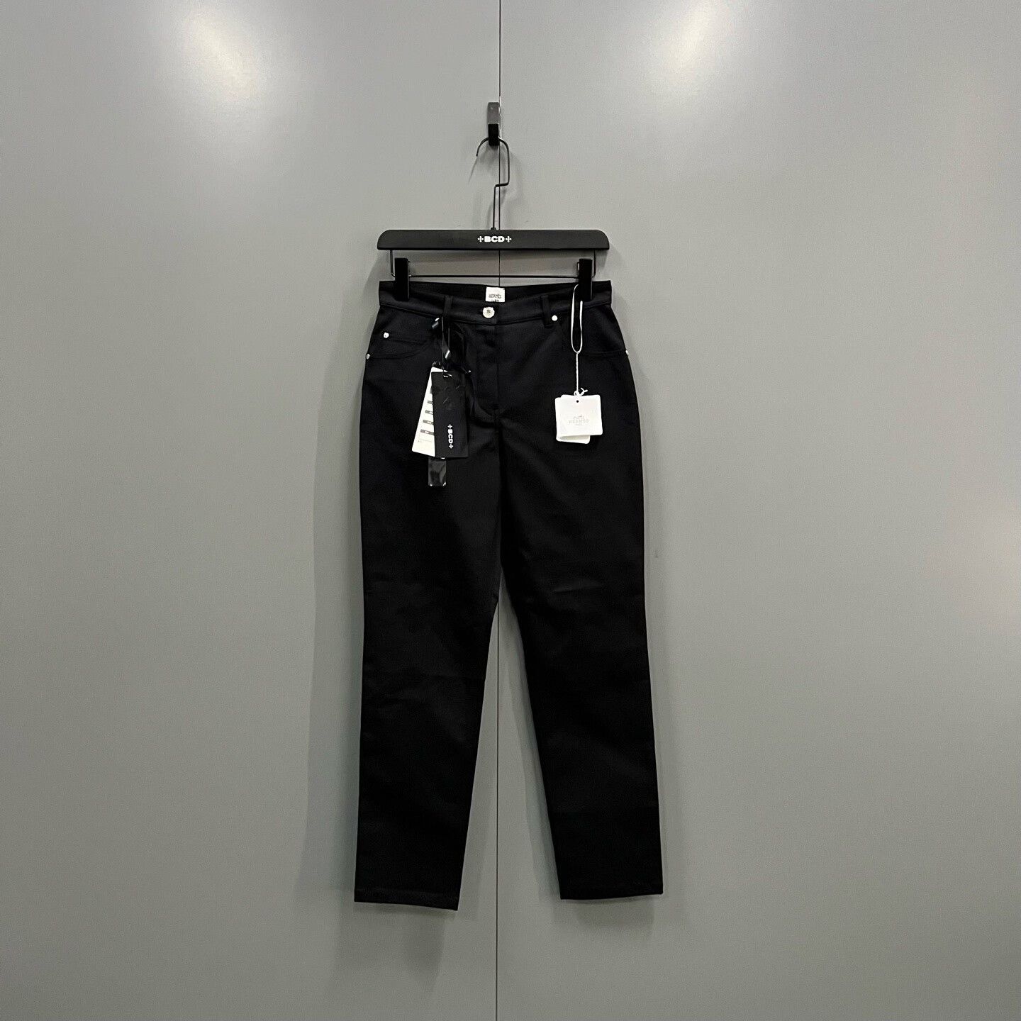Hermes Hermes Straight Black Pants 34 Women Size 34" / US 12 / IT 48 - 1 Thumbnail