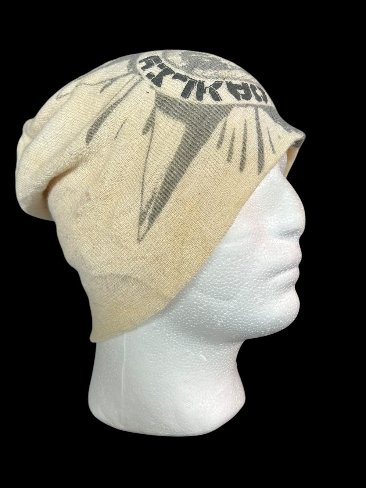 Japanese Brand × Oakley Oakley Distressed Rare Design Beanie Hats ☠️☠️ Size ONE SIZE - 4 Thumbnail