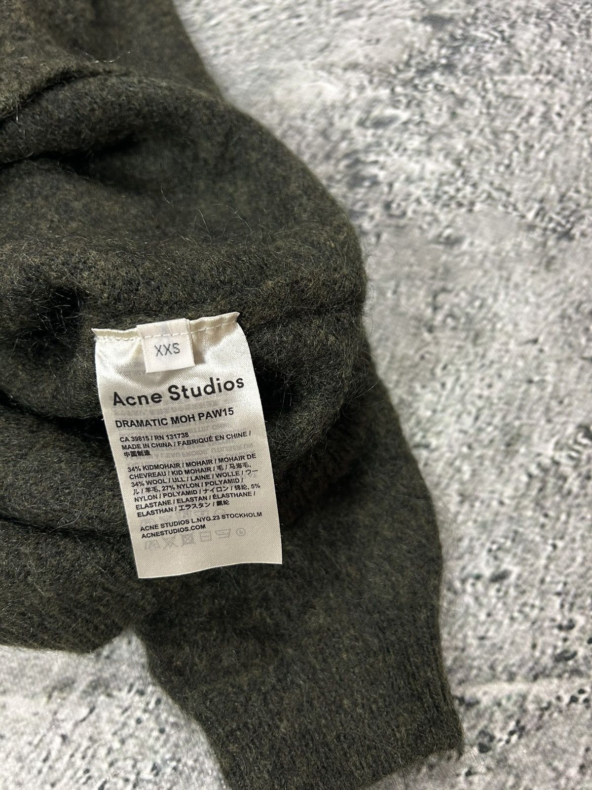 Acne Studios Acne Studios mohair sweater dramatic moh khaki Size US S / EU 44-46 / 1 - 3 Thumbnail