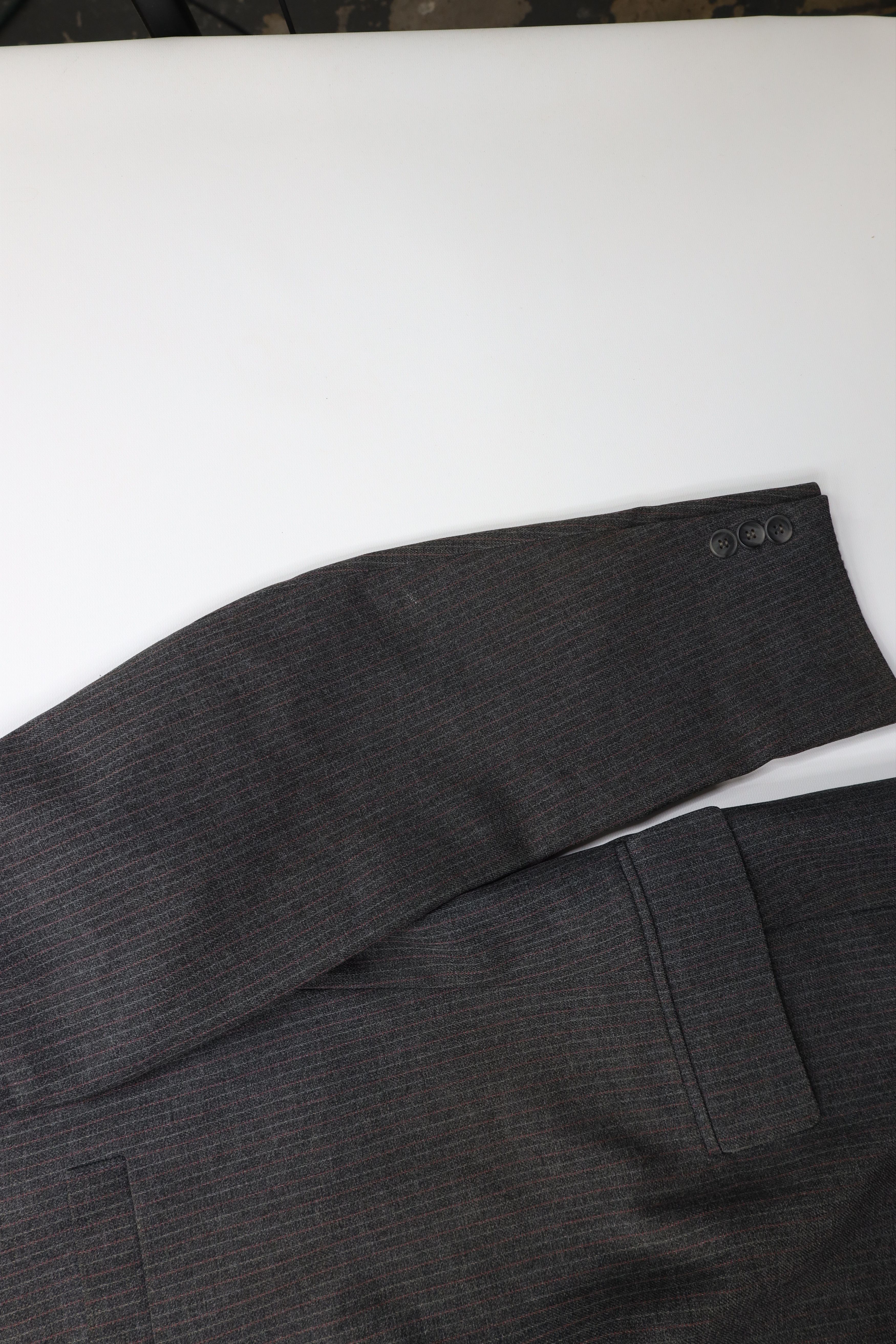 Vintage Vintage 90s Streetwear Distressed 2 Piece Suit Wedding Size 44R - 5 Thumbnail