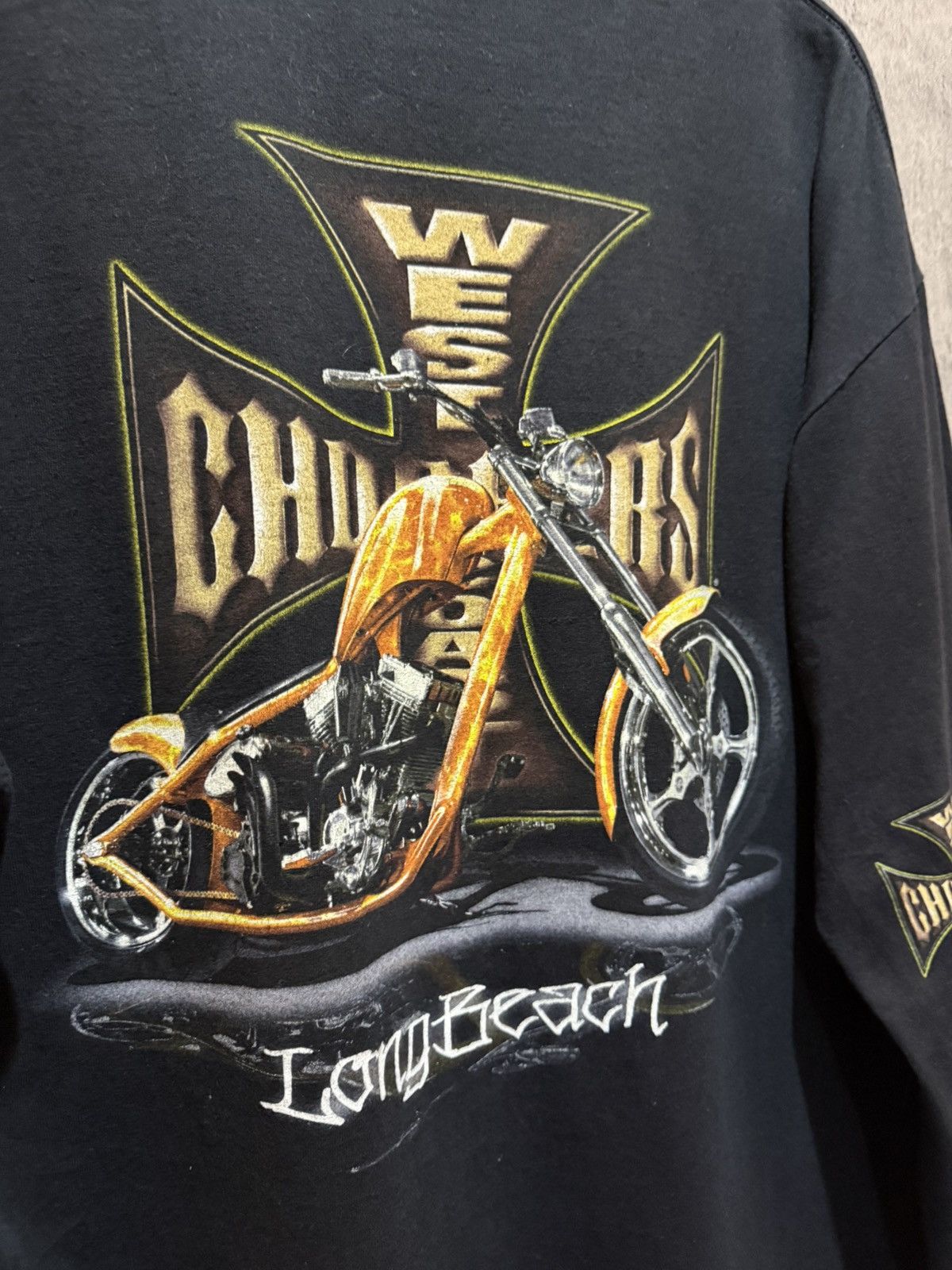 West Coast Choppers Vintage West Cost Chopper Long Beach Long Sleeve Tshirt Size US XL / EU 56 / 4 - 8 Thumbnail