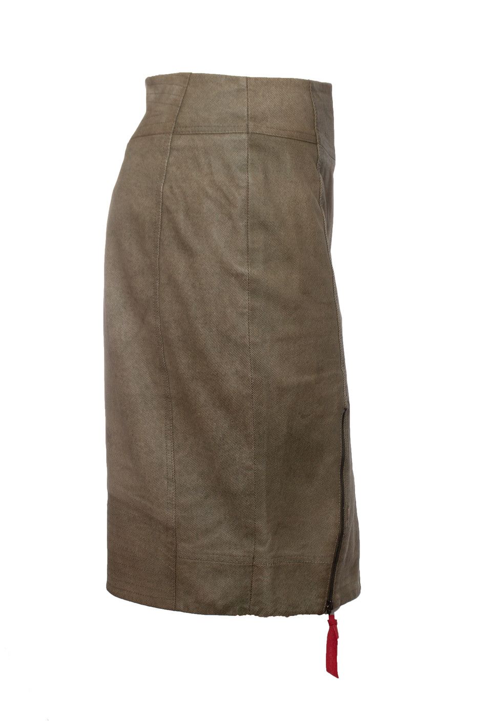 Dior Christian Dior, Green suede biker jacket and skirt Size S / US 4 / IT 40 - 9 Thumbnail