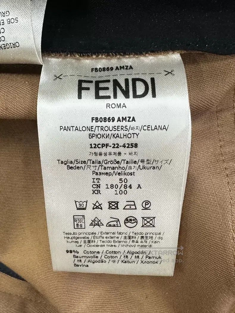 Fendi Fendi Khaki Logo Leisure Work Pants Size US 34 / EU 50 - 4 Thumbnail