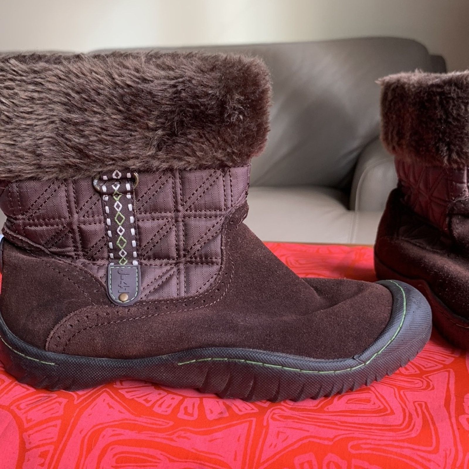 Vintage Jambu Stream J-41 Brown Quilted and suede Booties Size US 7 / IT 37 - 1 Thumbnail