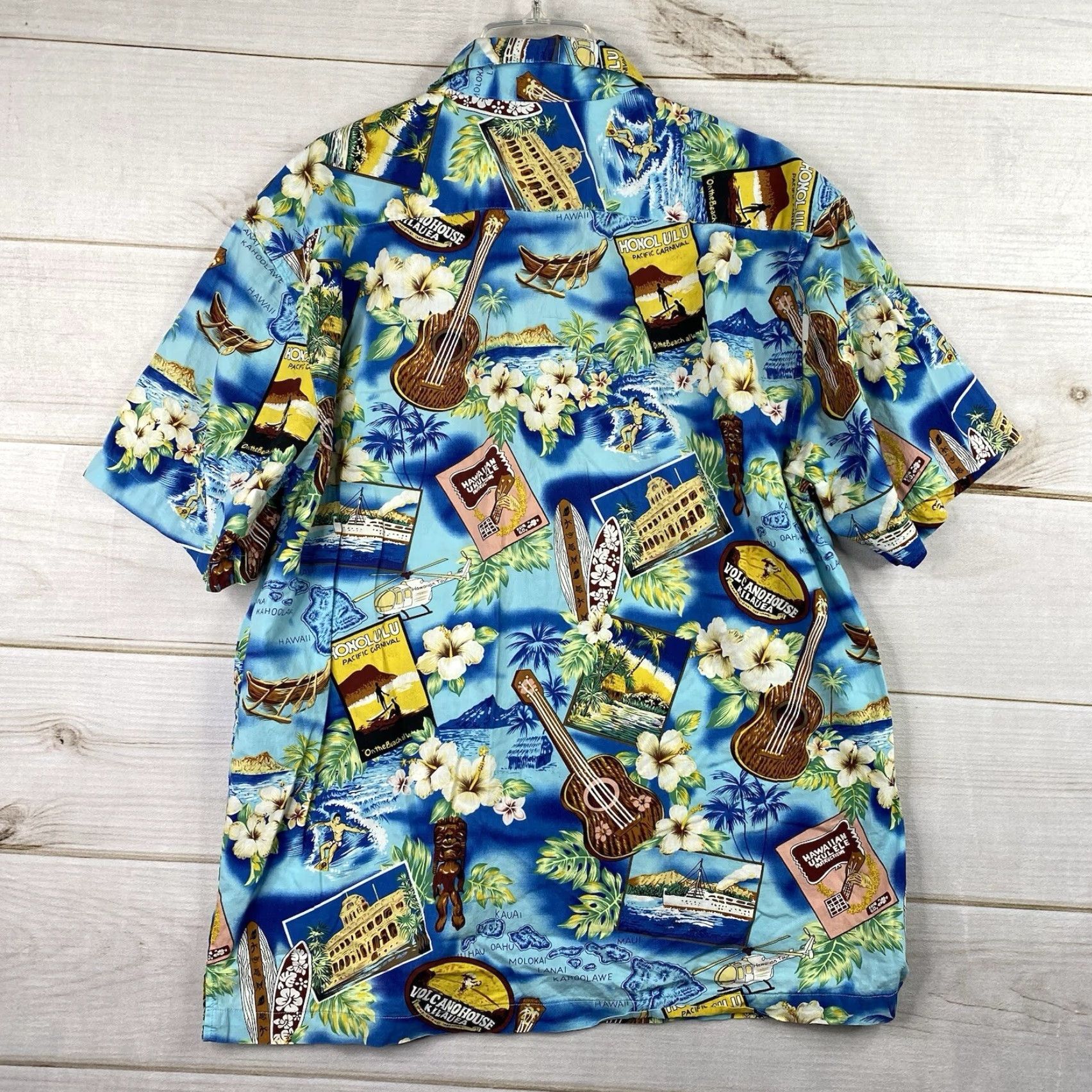 Vintage VINTAGE High Surf Mens Shirt XL Hawaiian Floral Button-Up Short Sleeve Aloha Ukulele Size US XL / EU 56 / 4 - 8 Thumbnail