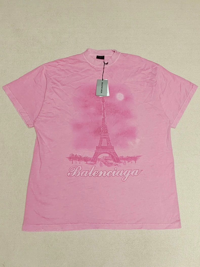 Balenciaga Balenciaga 24Fall Pink Pair Moon Tower Short Sleeve-2506 Size US L / EU 52-54 / 3 - 1 Thumbnail