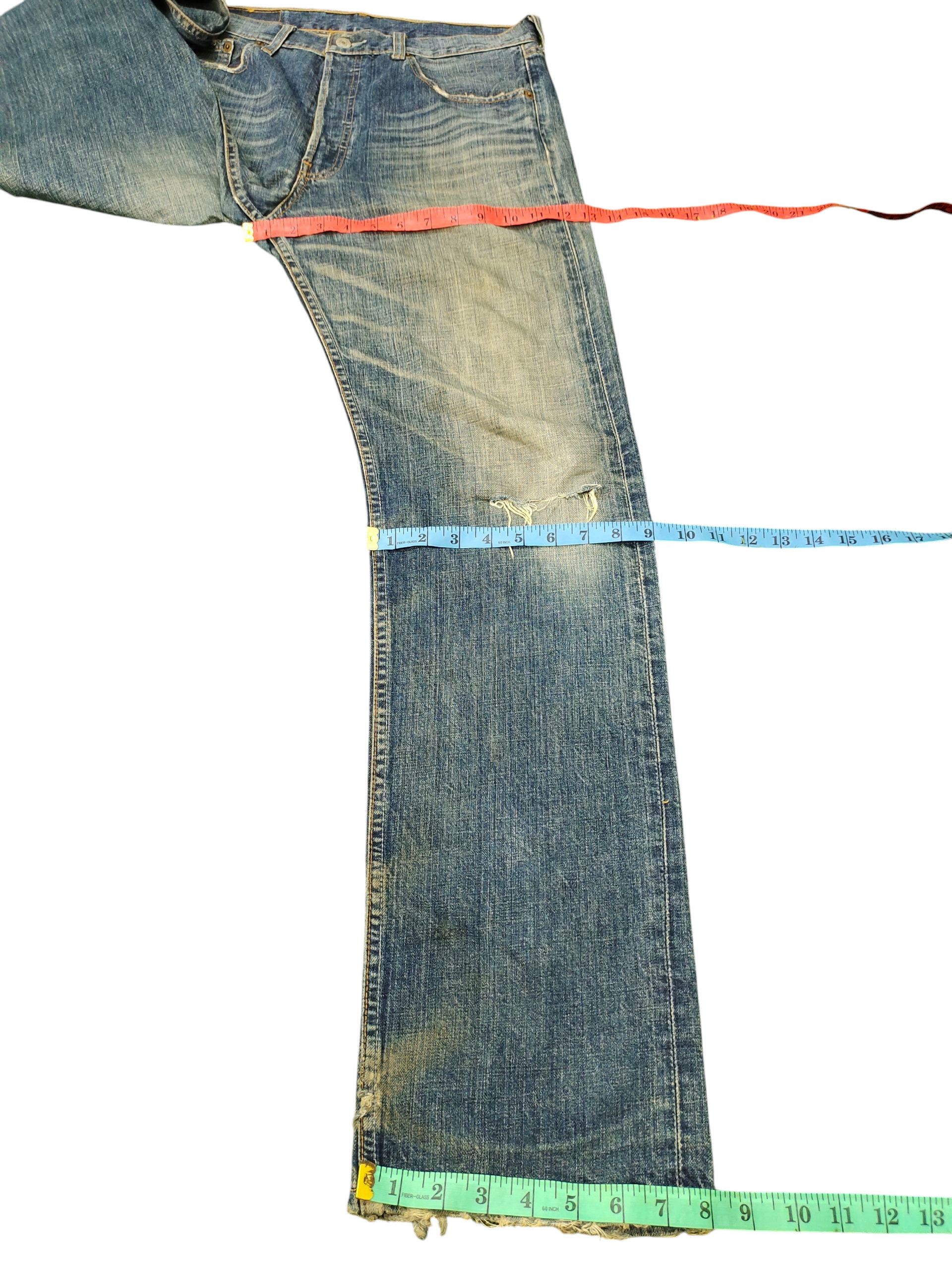 Levi's Vintage Levis 501 Clawmark Distress Faded Denim Jeans Size US 32 / EU 48 - 17 Thumbnail