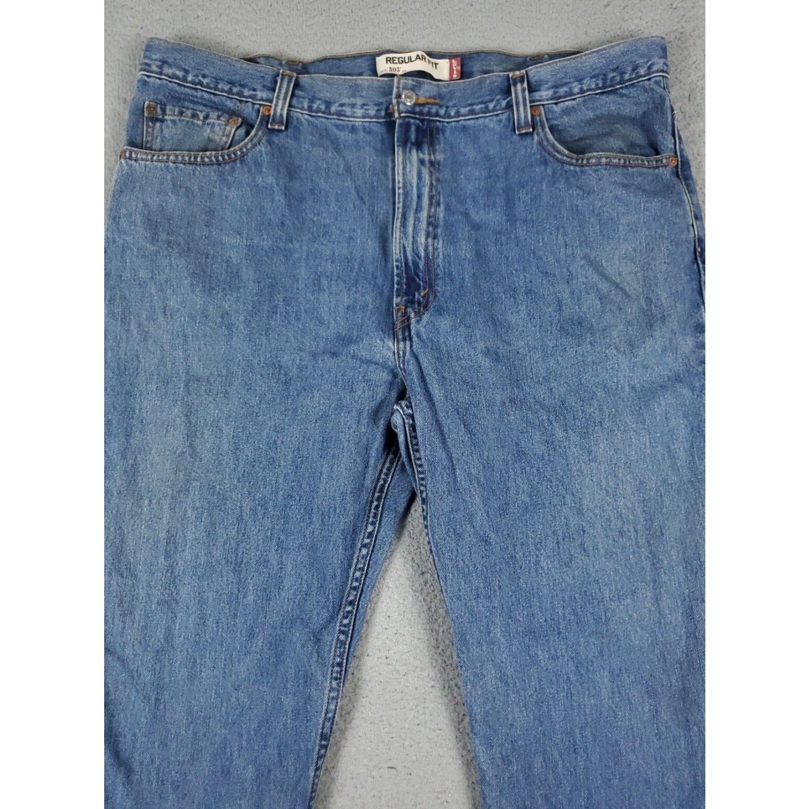 Levi's Levis Mens 505 Straight Leg Blue Denim Jeans Pants 42x30 Extra Large XL Size US 42 / EU 58 - 2 Thumbnail