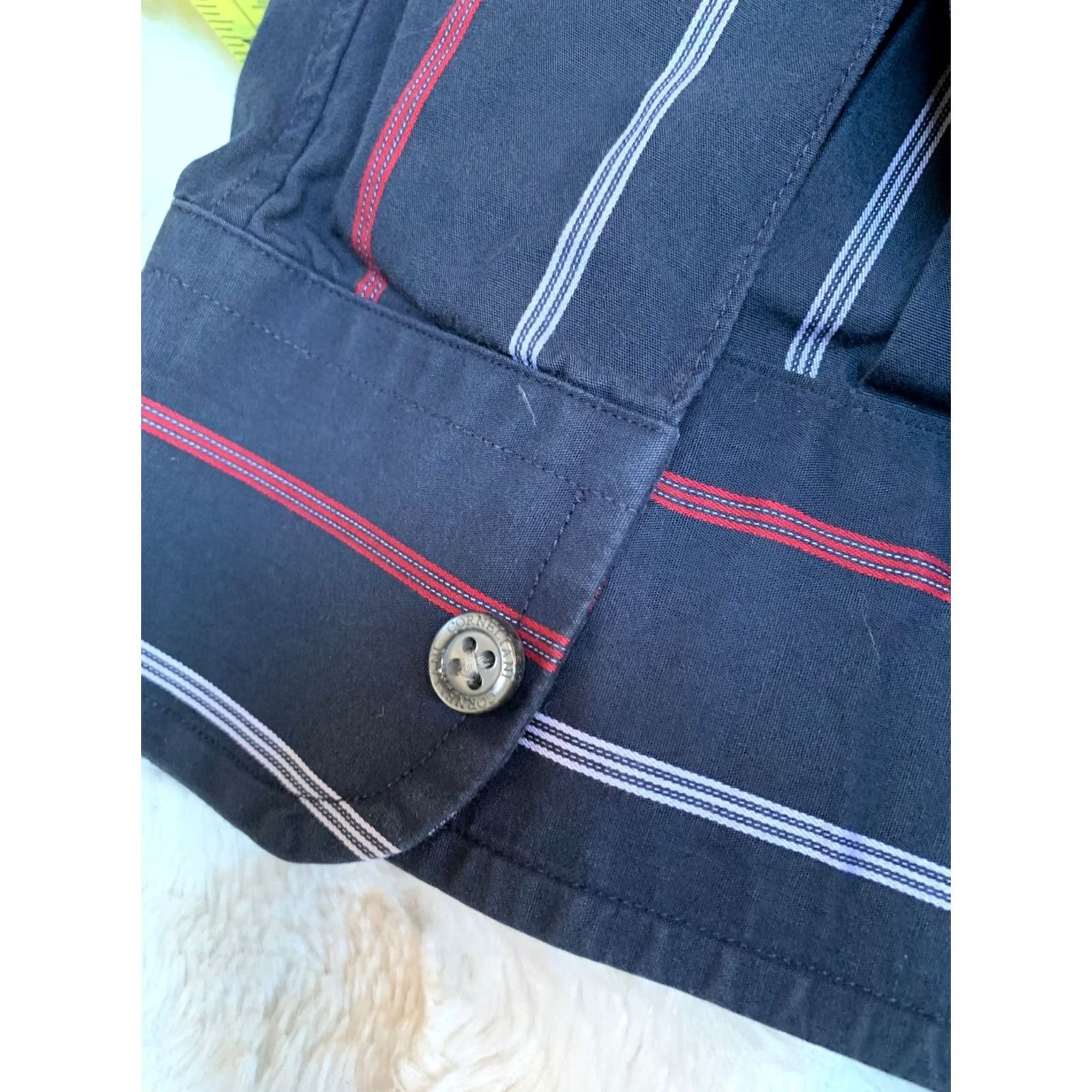 Corneliani VINTAGE Corneliani Shirt Mens Medium Blue Red & White Stripes Italian Made Cotton Casual Size US M / EU 48-50 / 2 - 7 Thumbnail