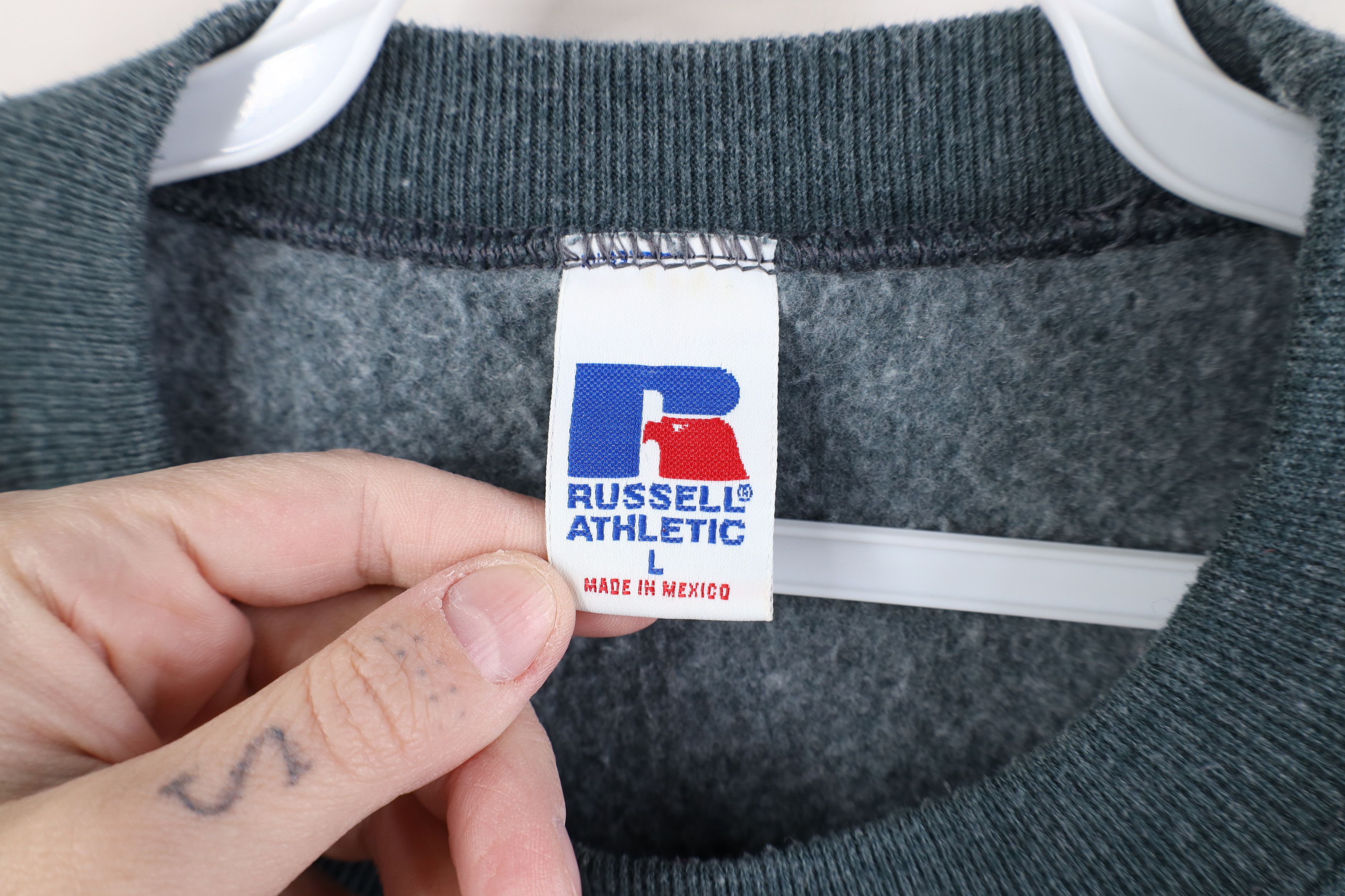 Russell Athletic Vintage 90s Russell Athletic Blank Crewneck Sweatshirt Gray Size US L / EU 52-54 / 3 - 8 Thumbnail