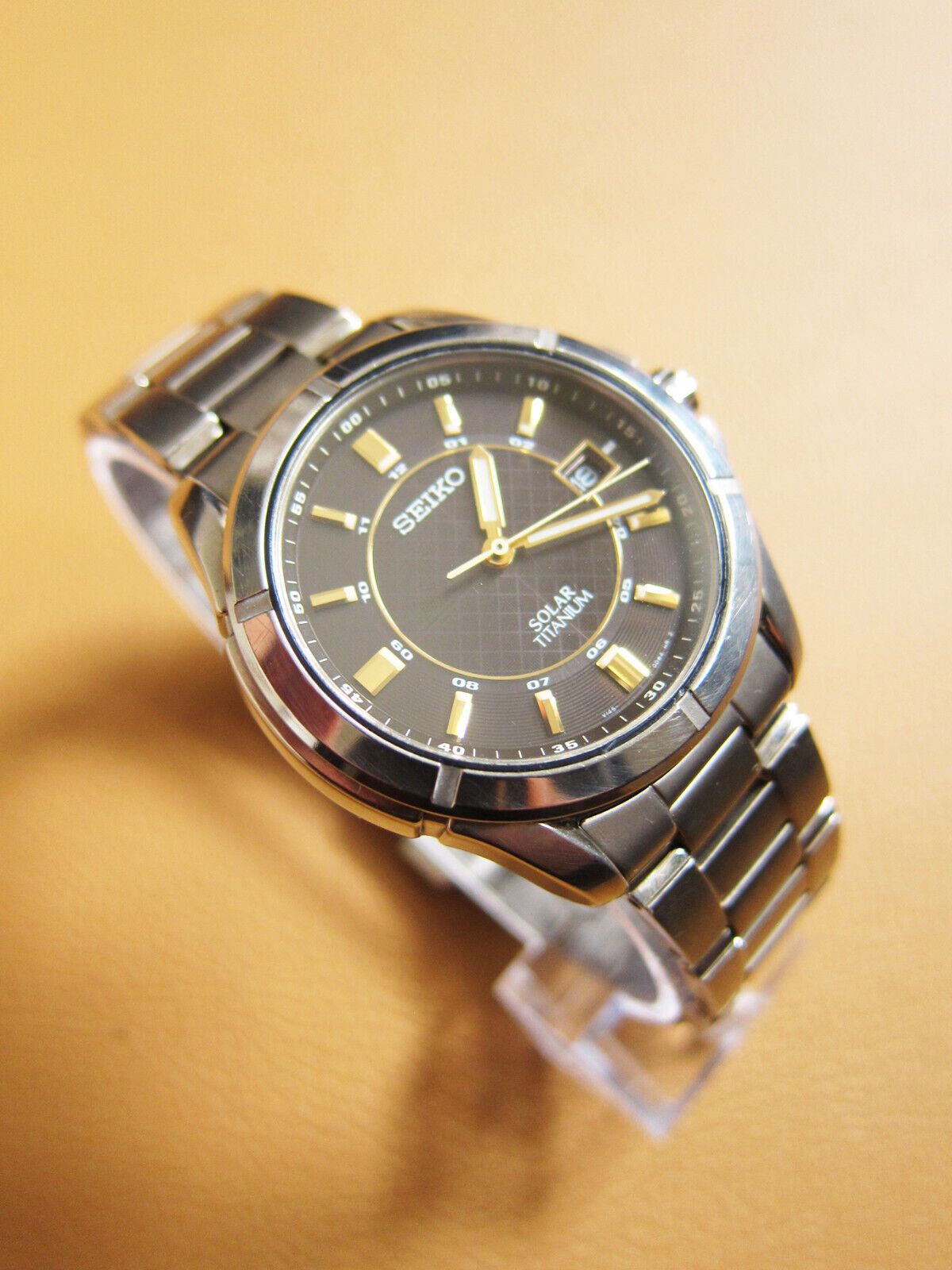 Seiko SEIKO V145-0AX0 Solar Titanium Men's Watch Black Dial (JDM) Size ONE SIZE - 2 Thumbnail
