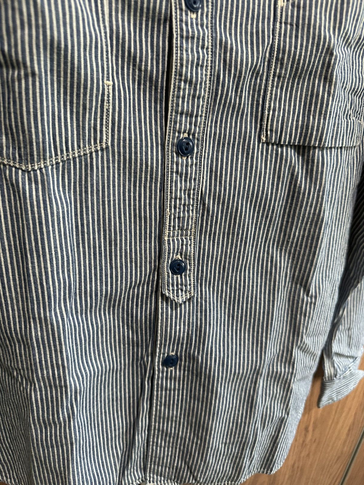 Japanese Brand DOMINGO X OMNIGOD HICKORY SHIRT Size US M / EU 48-50 / 2 - 3 Thumbnail