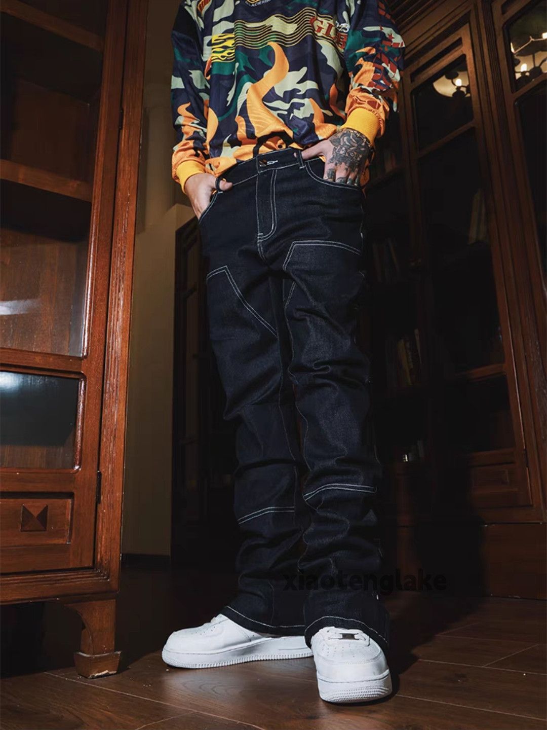Designer × Jean × Vintage Zipper utility skate outdoor carpenter work cargo jeans Size US 34 / EU 50 - 1 Thumbnail