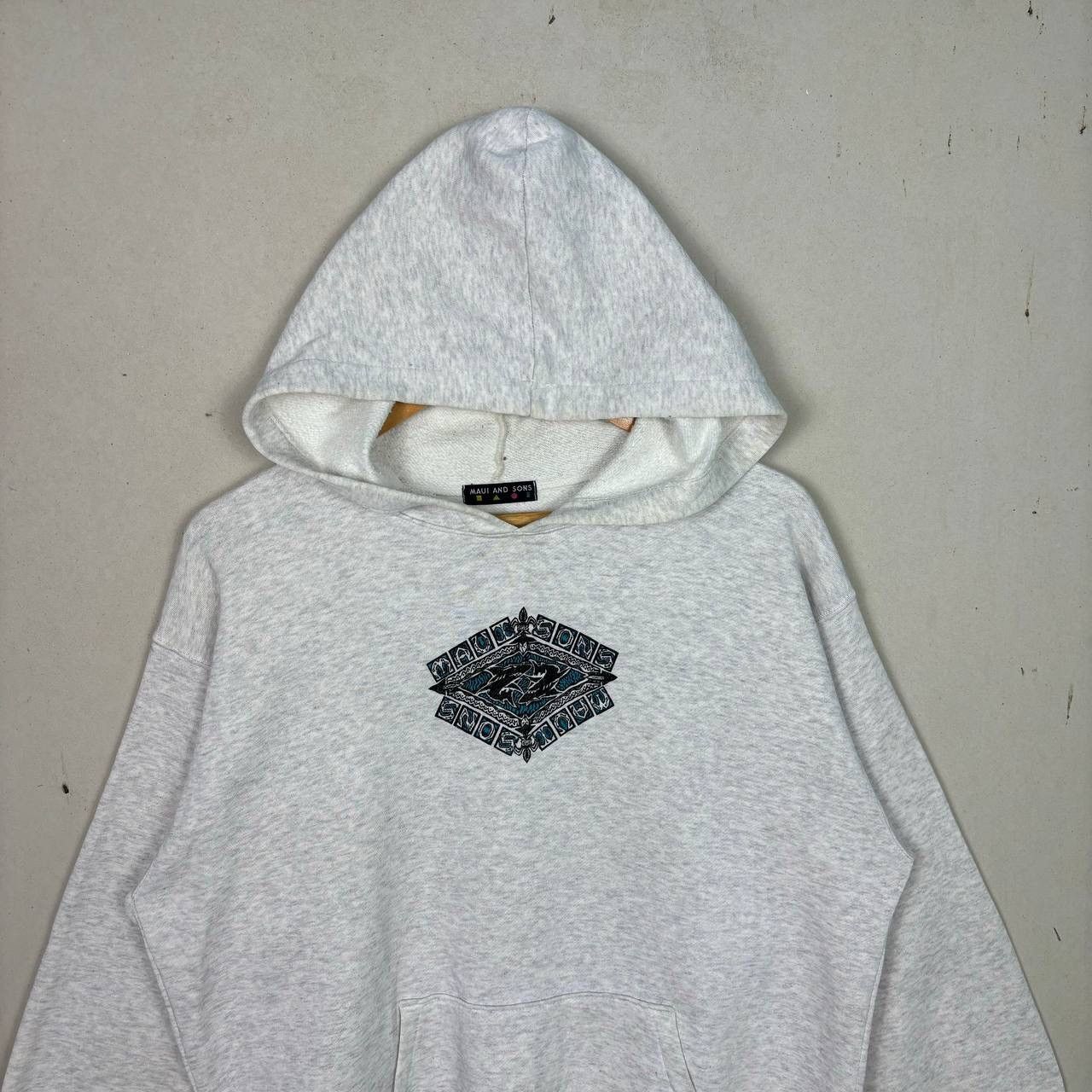 Maui and Sons Vintage Maui and Sons Shark Graphic Pullover Hoodie Heather Size US L / EU 52-54 / 3 - 4 Thumbnail