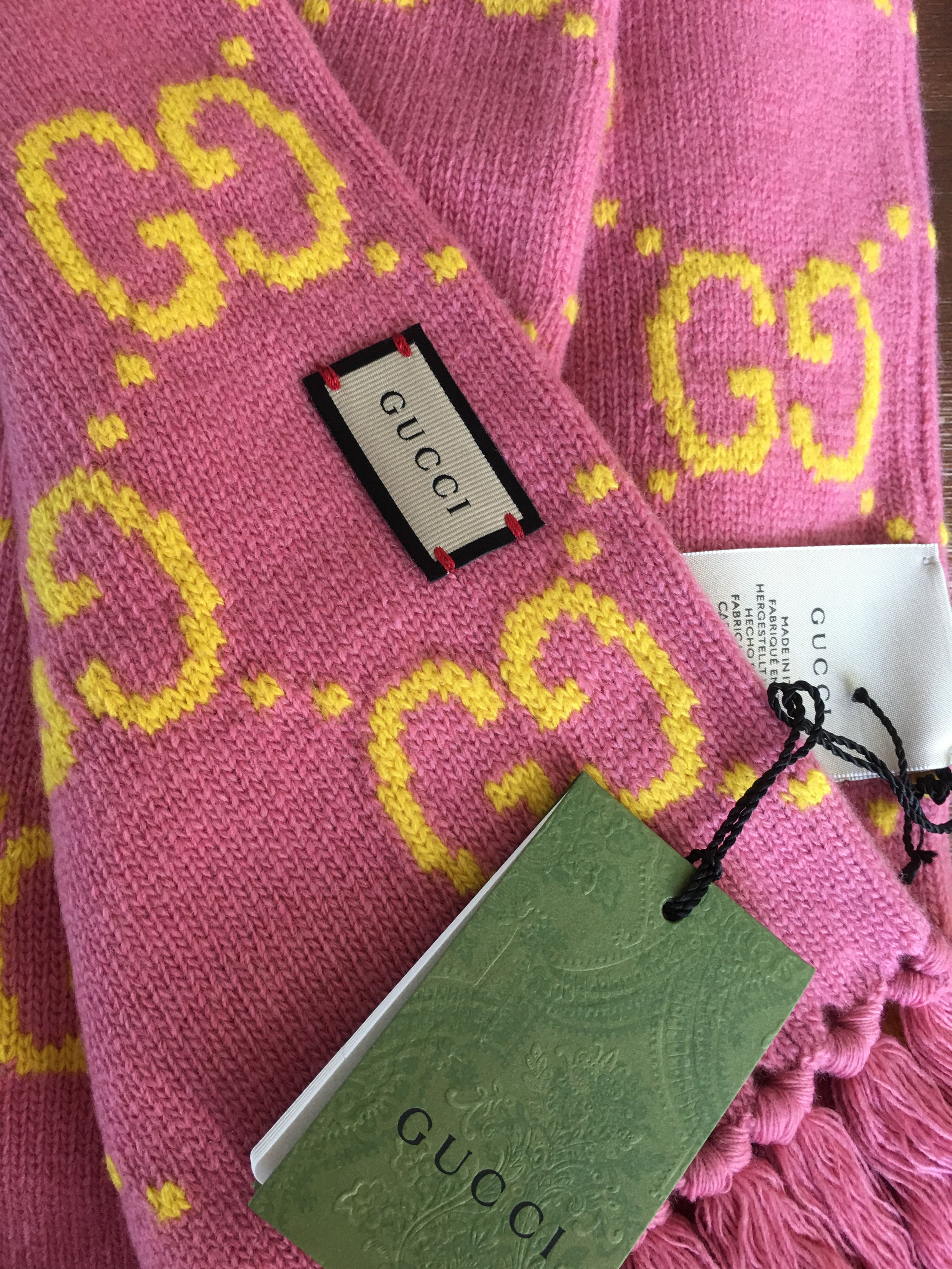 Gucci Scarf Wool Print GG Size ONE SIZE - 4 Thumbnail