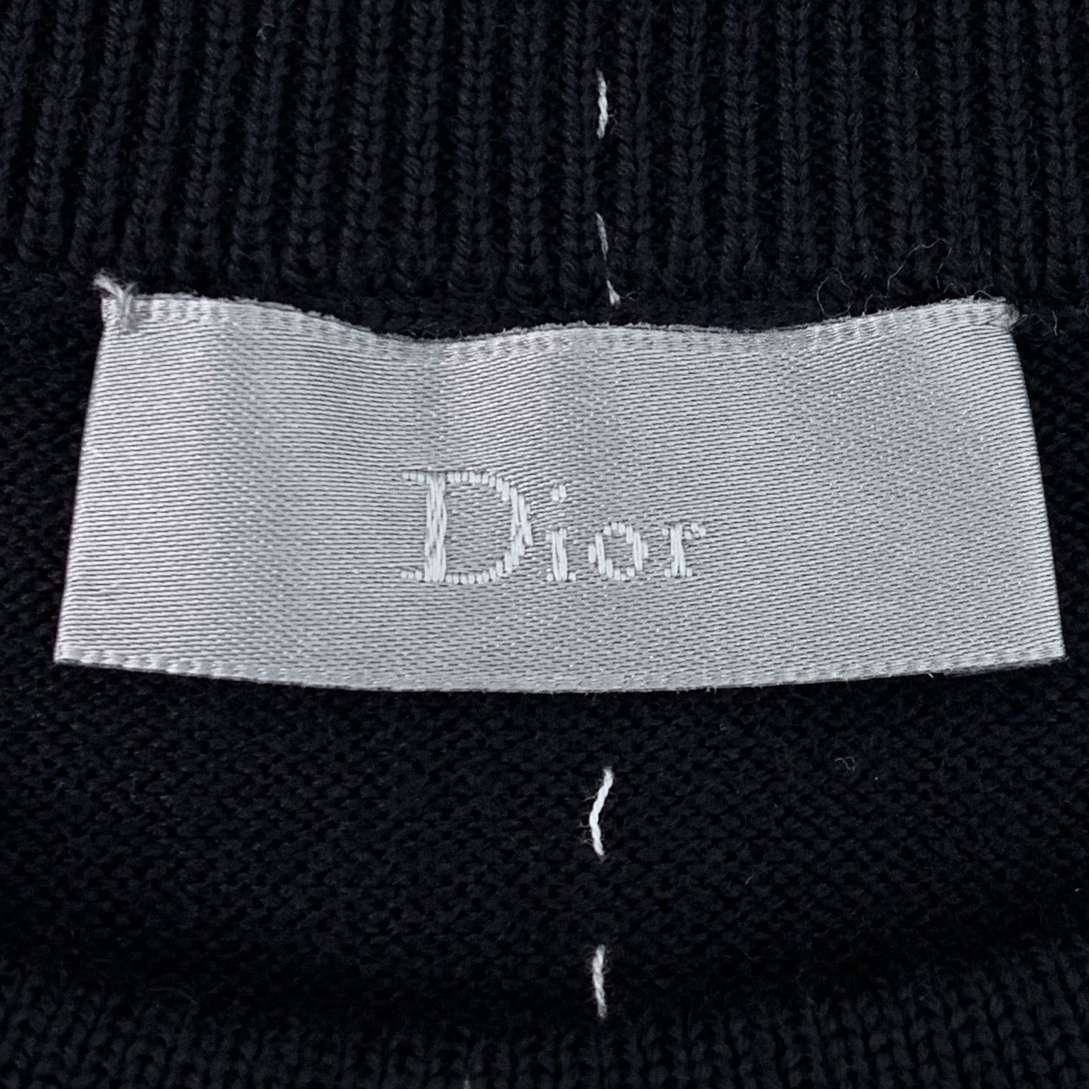 Dior Dior Black Wool Knit Sweater Design (Size XS) Size XS / US 0-2 / IT 36-38 - 2 Thumbnail