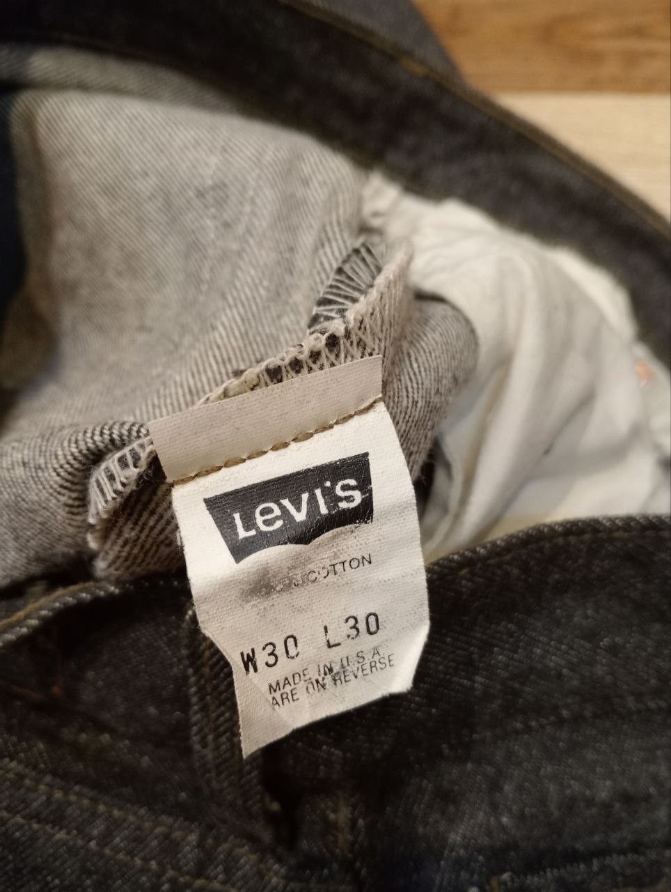 Levi's LEVI'S VINTAGE 501 BLACK DENIM PANTS Size US 30 / EU 46 - 11 Thumbnail