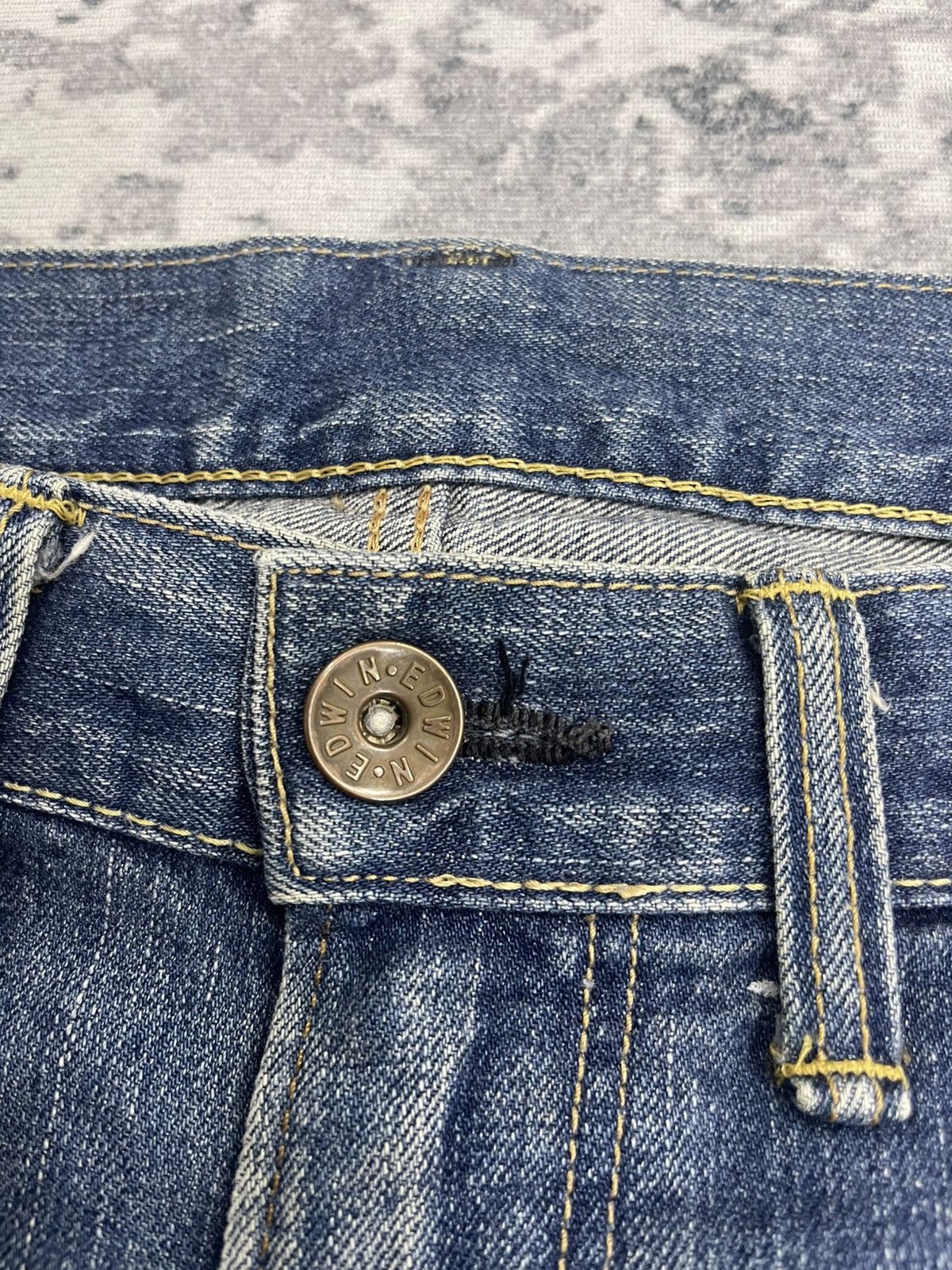 Edwin Vintage Edwin Distressed Salvage denim pants Size US 38 / EU 54 - 7 Thumbnail