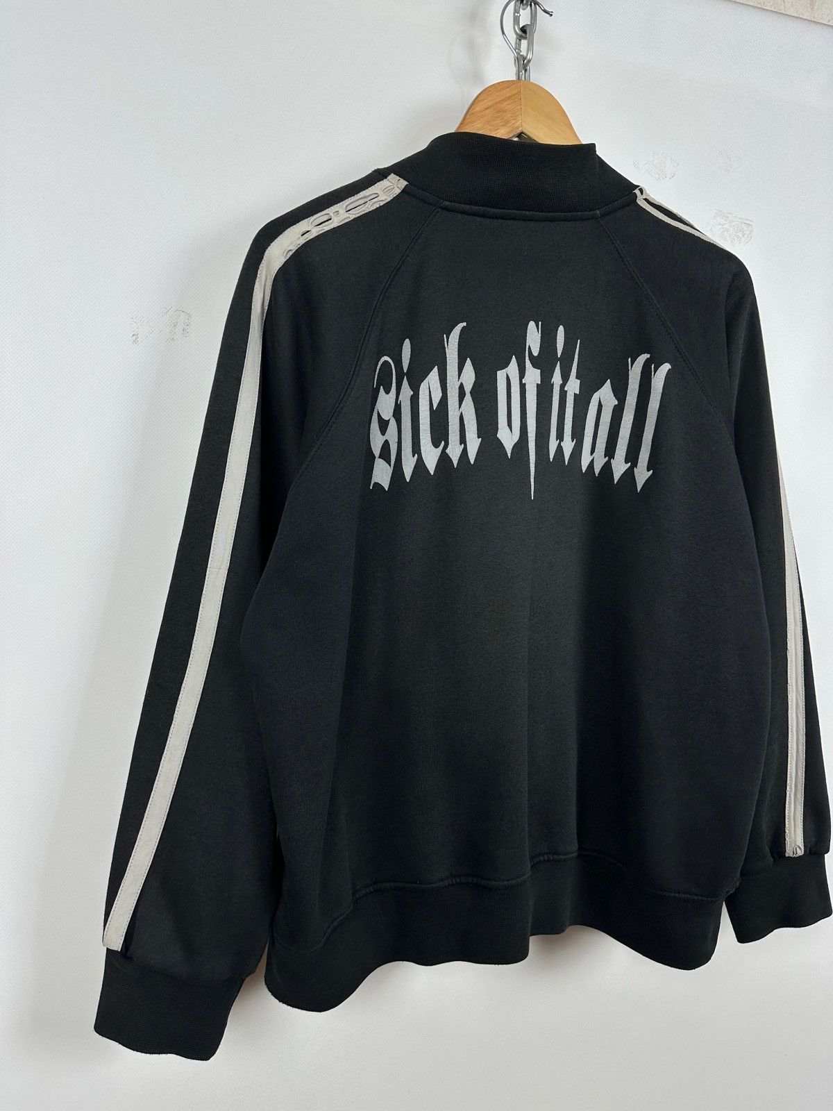 Band Tees Vintage Sick of It All Hardcore Faded Black Zip Track Jacket Size US L / EU 52-54 / 3 - 3 Thumbnail