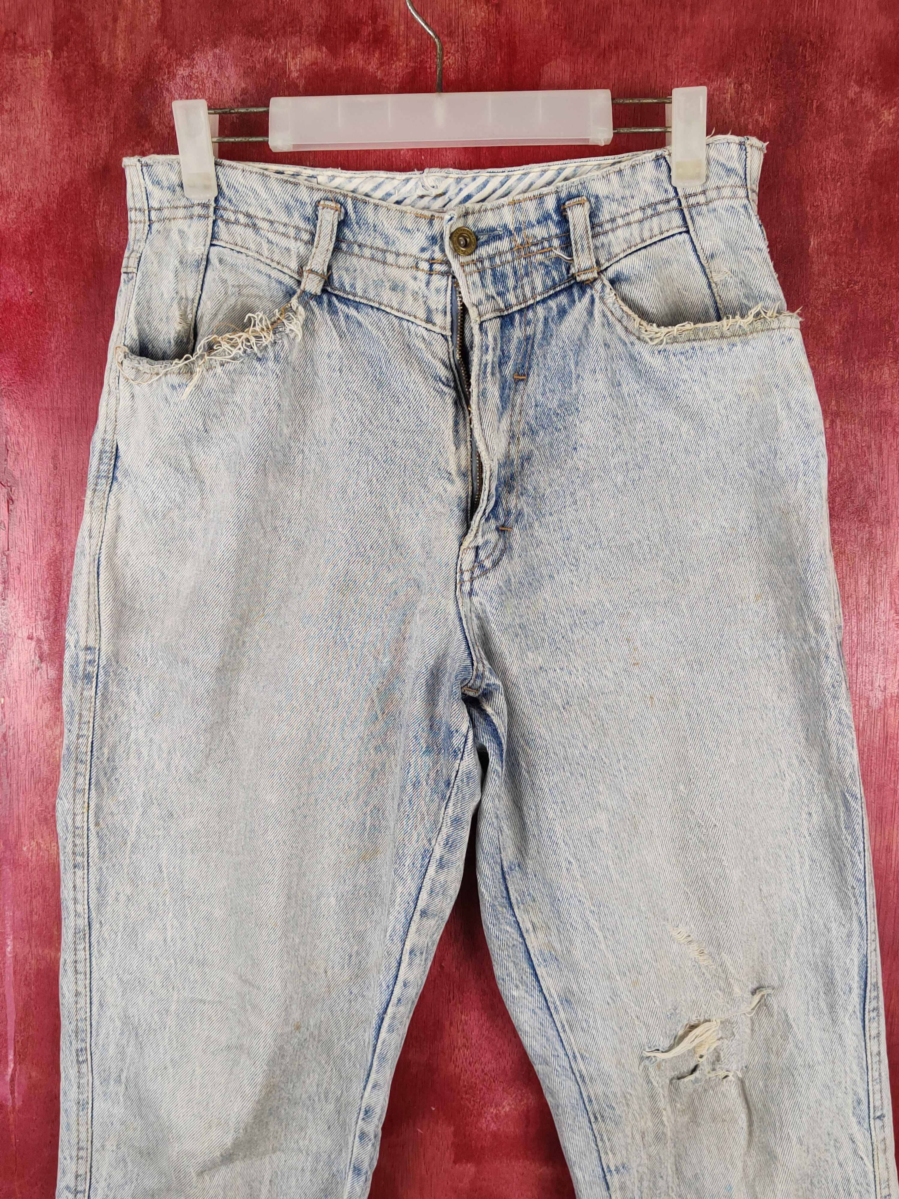 Big John Spana-Big John Blue Distressed vintage Denim#S16 16 Size US 30 / EU 46 - 2 Thumbnail