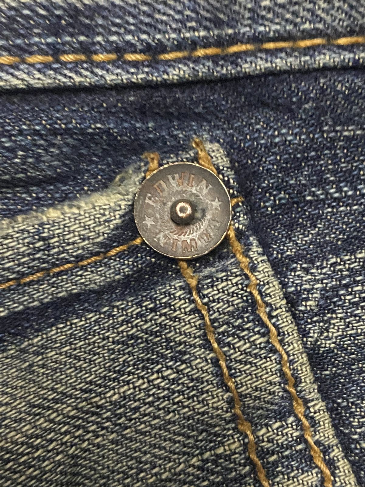 Junya Watanabe Edwin Exclusive Vintage Mud Wash Distressed Repair Jeans Size US 34 / EU 50 - 8 Thumbnail