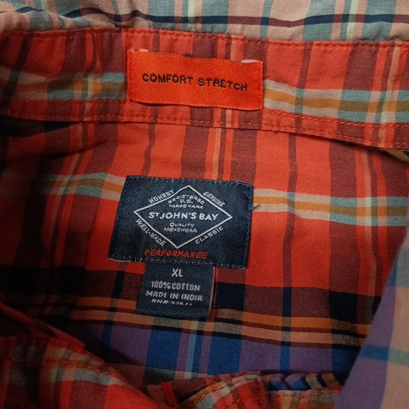 St. Johns Bay St. Johns Bay Comfort Stretch Men's Size XL Multi Plaid Size US XL / EU 56 / 4 - 4 Thumbnail