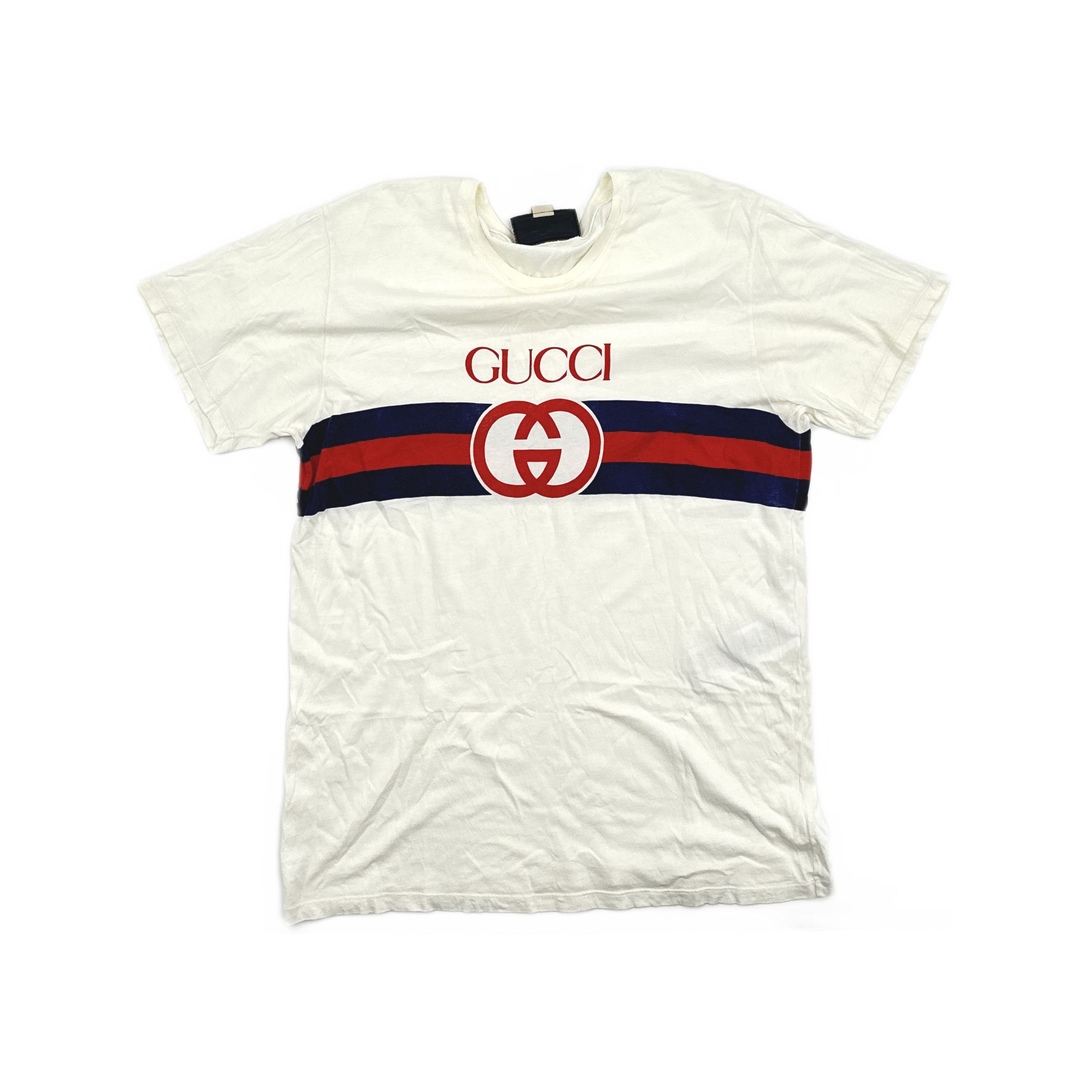 Gucci Gucci Logo Stripe T-Shirt Size M Size US M / EU 48-50 / 2 - 1 Thumbnail