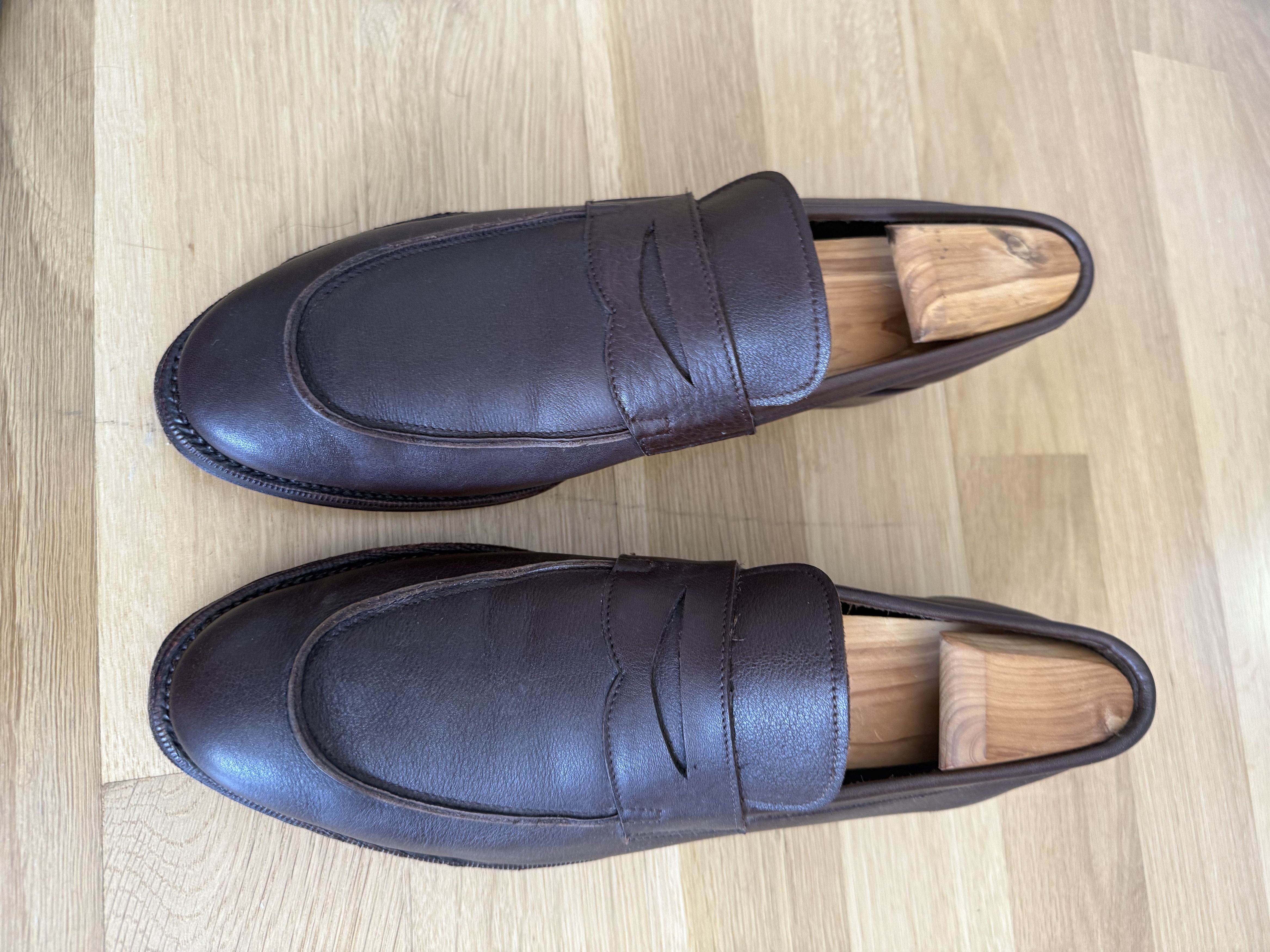 Meermin Meermin Brown Softcalf unlined loafer (9UK) Size US 9.5 / EU 42-43 - 3 Thumbnail