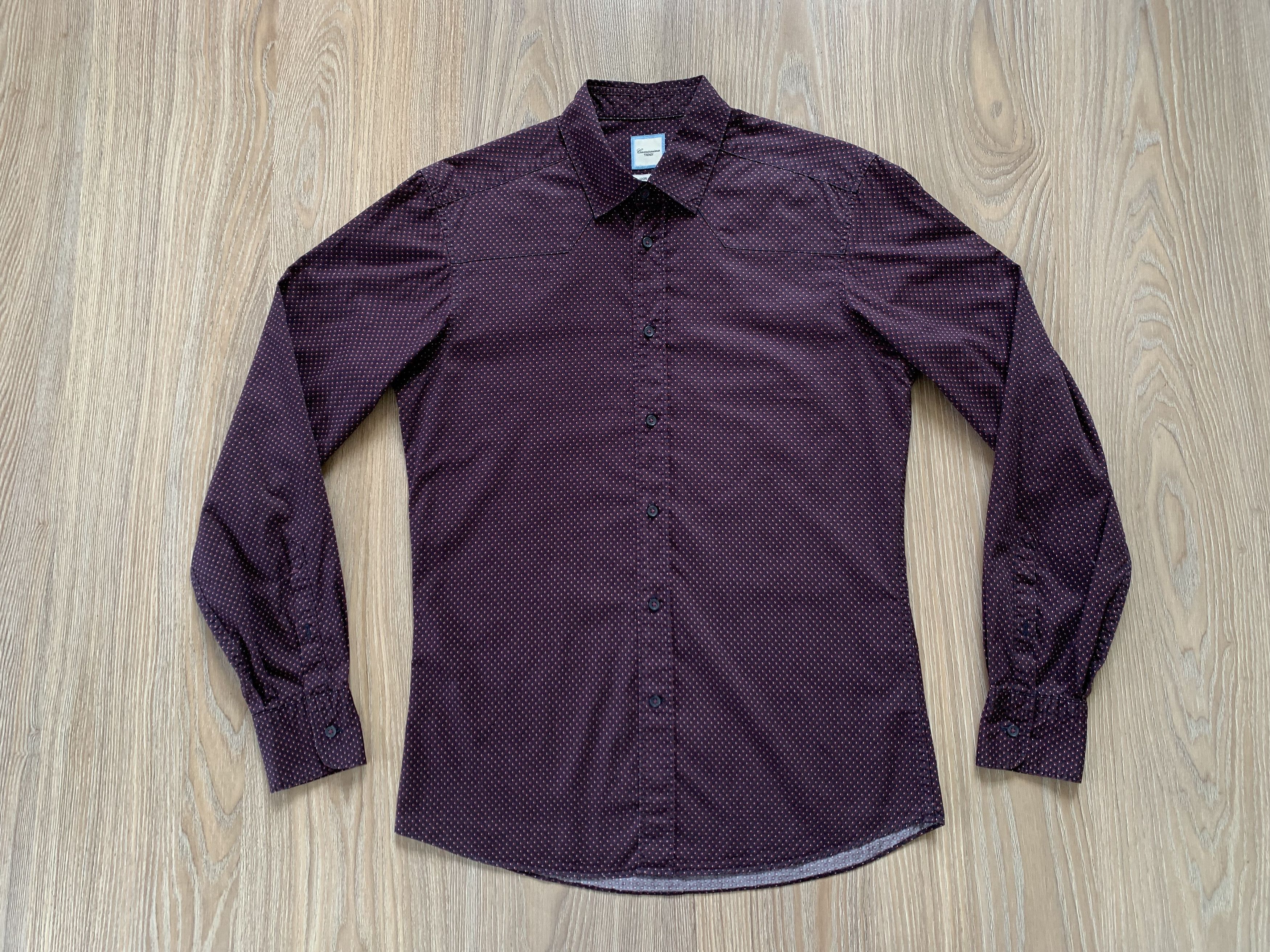 Other Camicissima Trendy Mens Burgundy Long Sleeve Shirt Size US S / EU 44-46 / 1 - 2 Thumbnail