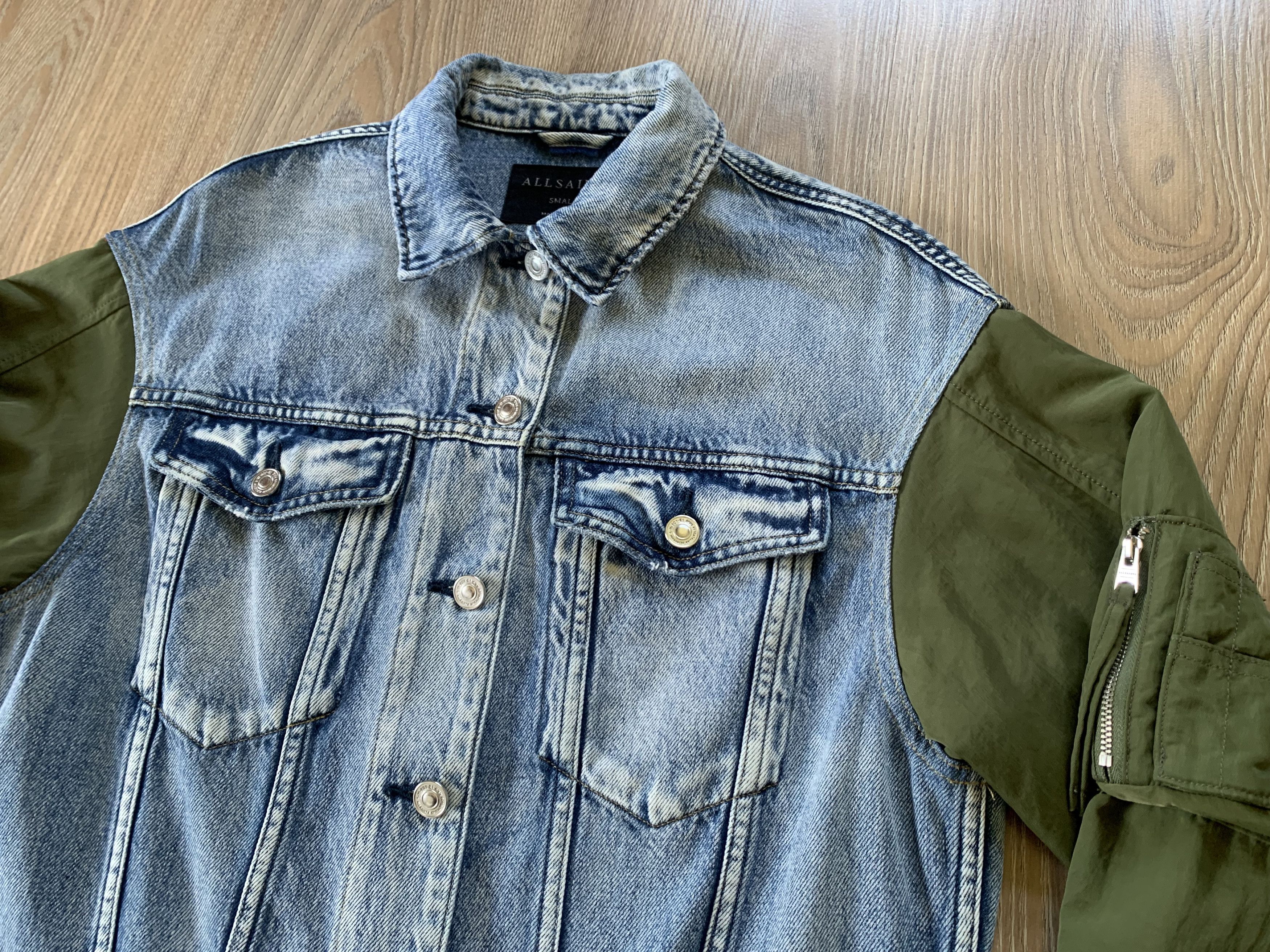 Allsaints Allsaints Frankie Denim Bomber Jacket Size S / US 4 / IT 40 - 4 Thumbnail