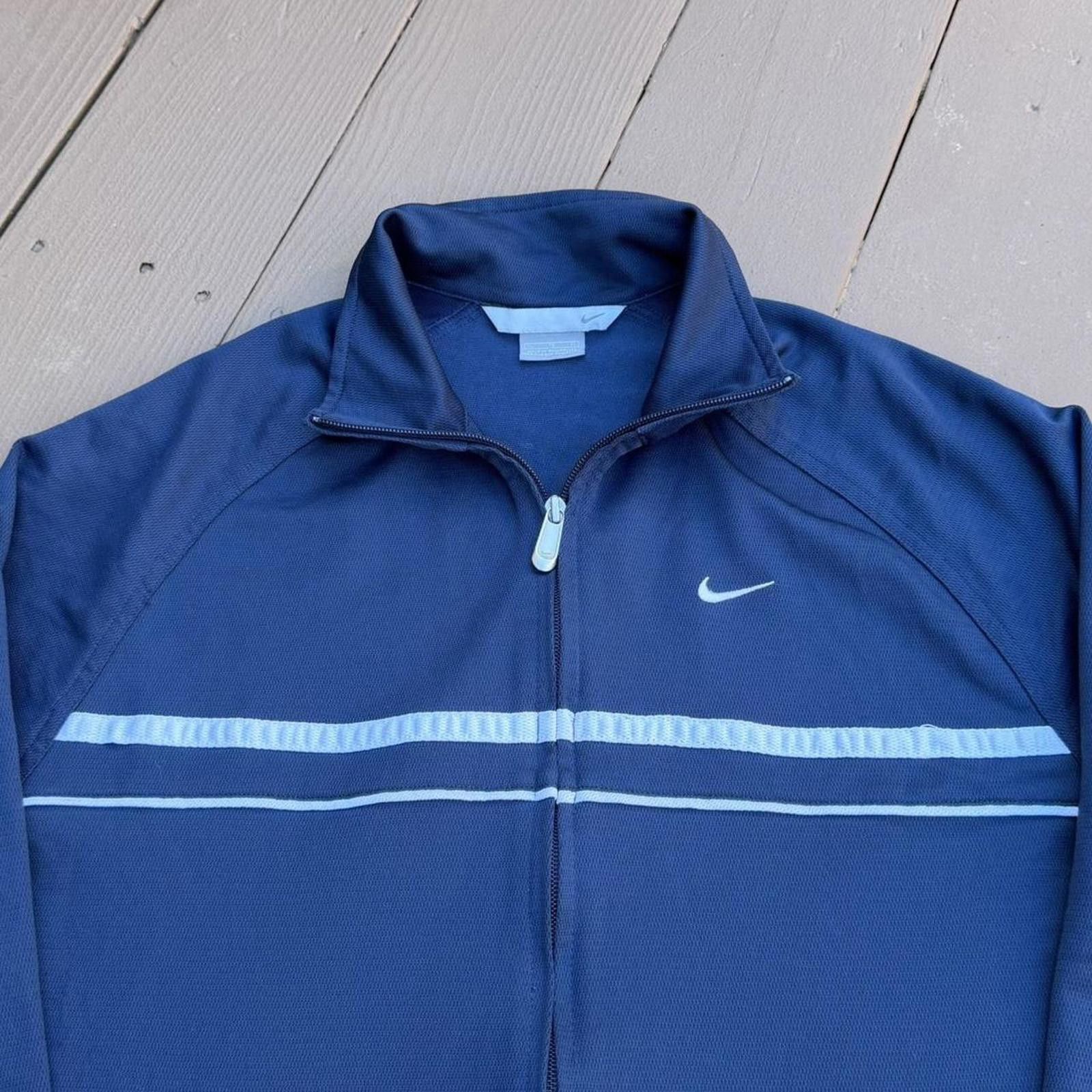 Nike Vintage Y2K Nike Silver Tag Striped Full Zip Track Jacket Size US XL / EU 56 / 4 - 2 Thumbnail