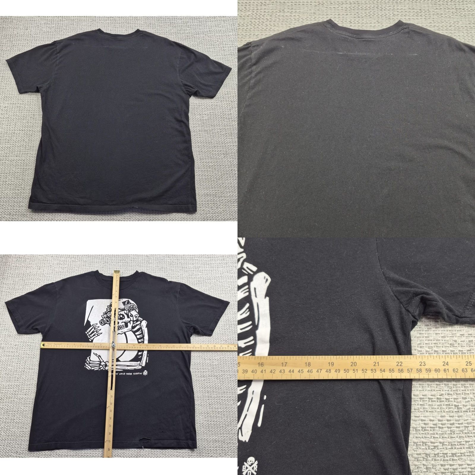 Vintage BLK-RFL-DIV Shirt Mens XL Black Skeleton Night Vision Graphic Tee Creepin Size US XL / EU 56 / 4 - 8 Thumbnail